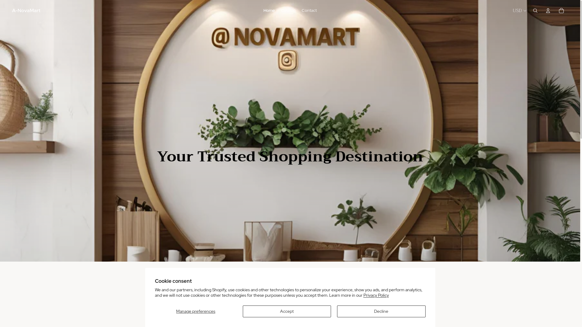 website screenshot of https://a-novamart.store/