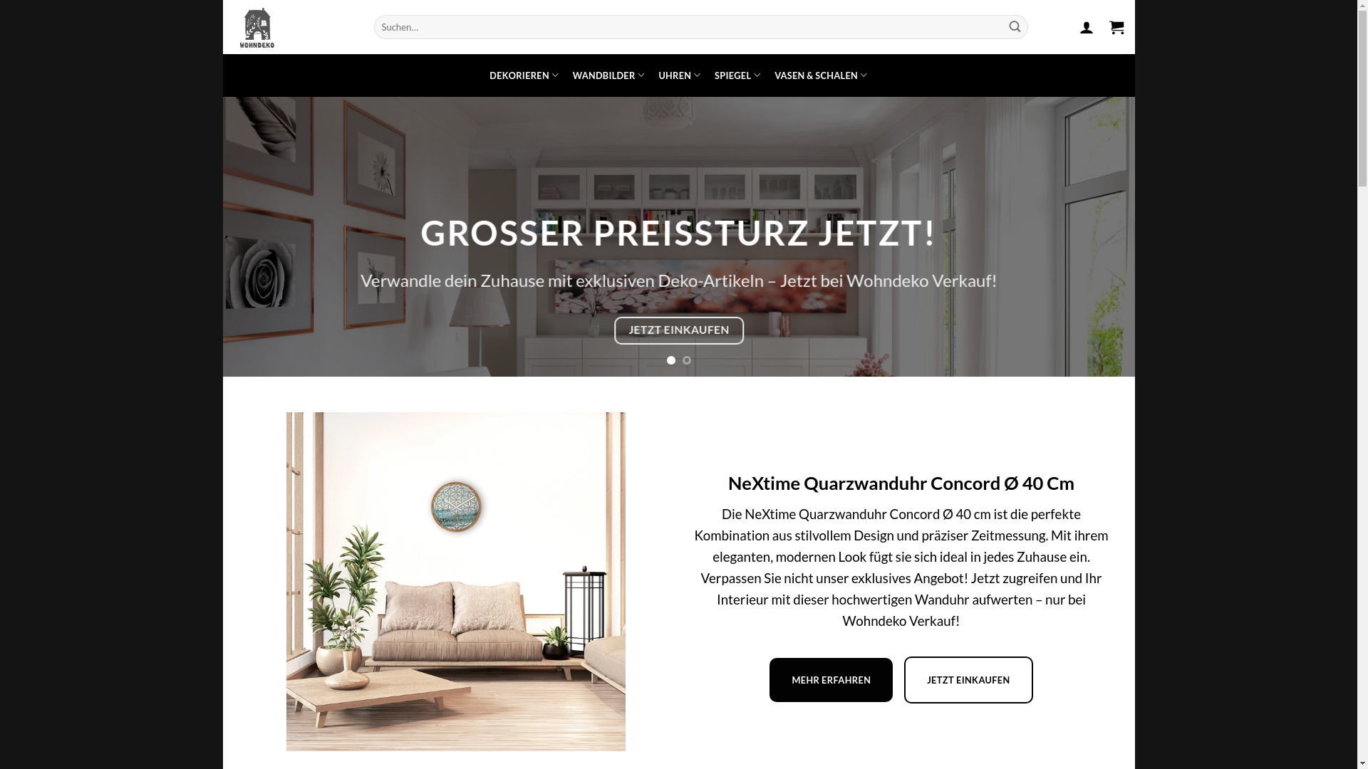 website screenshot of https://wohndekorshop.com/