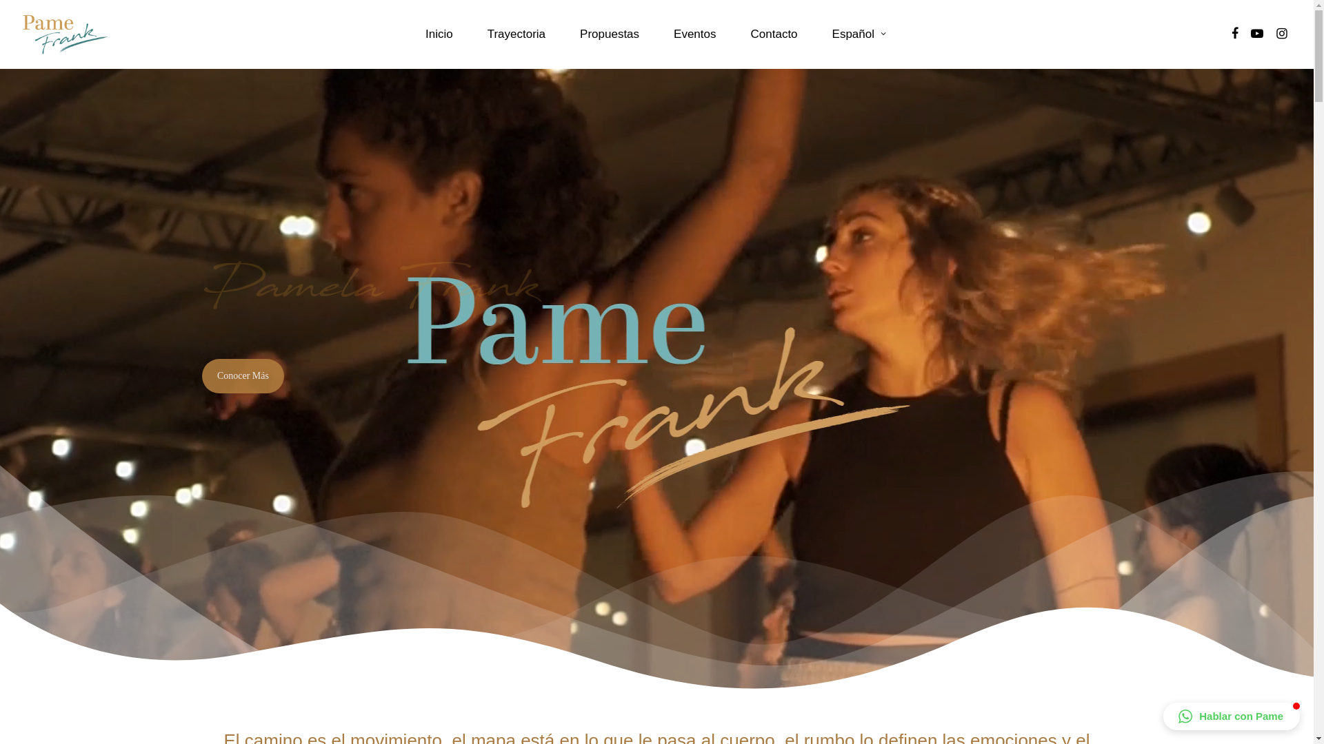 website screenshot of https://pamelafrank.com.ar/