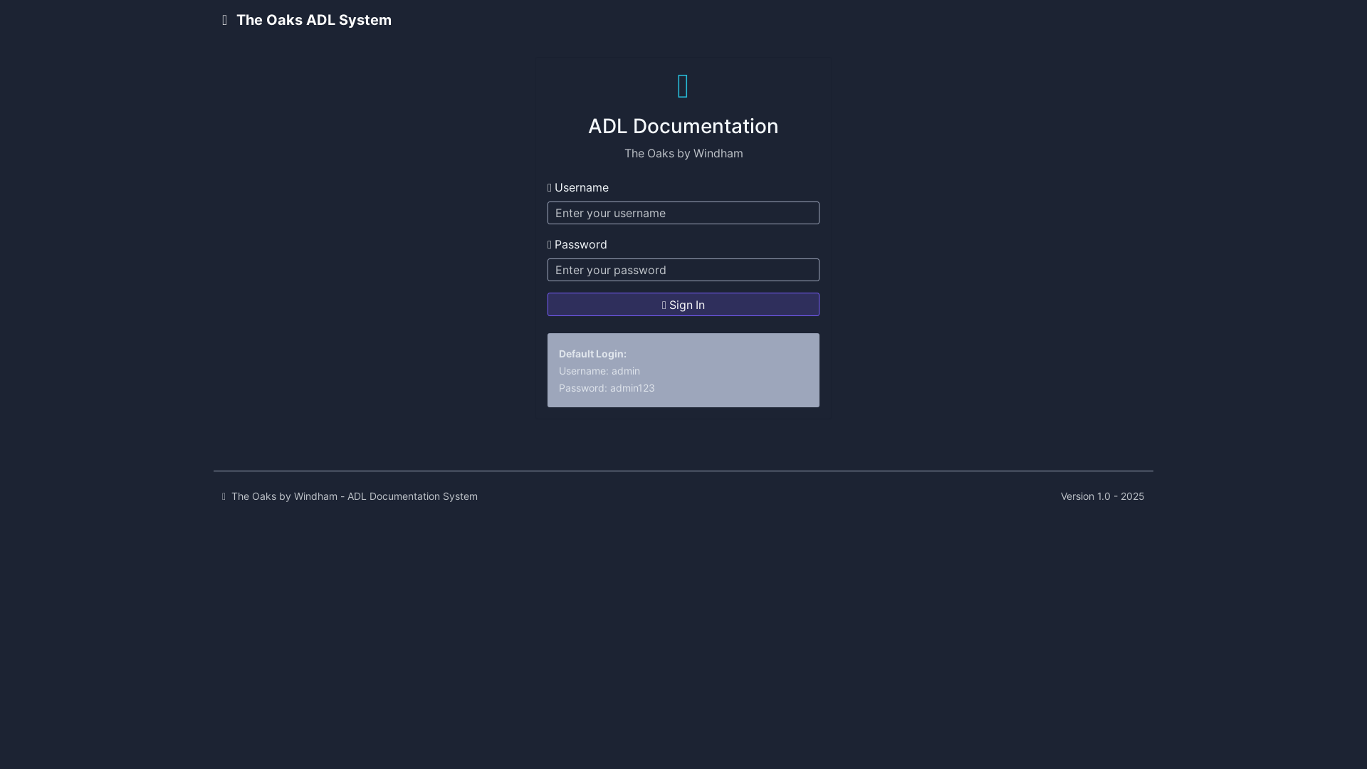 website screenshot of https://adlcaretracker.com/