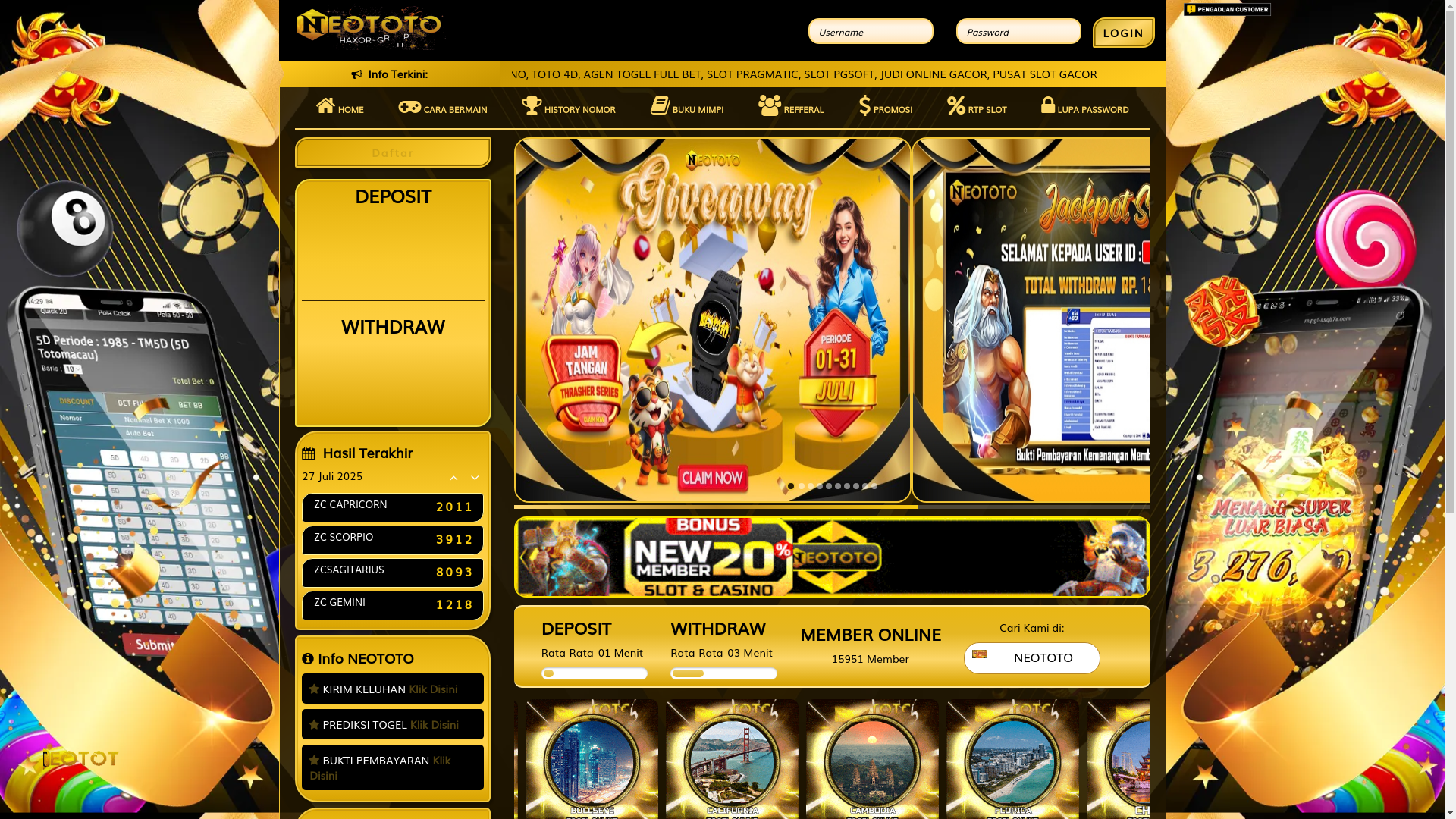 website screenshot of https://neototocuan.com/