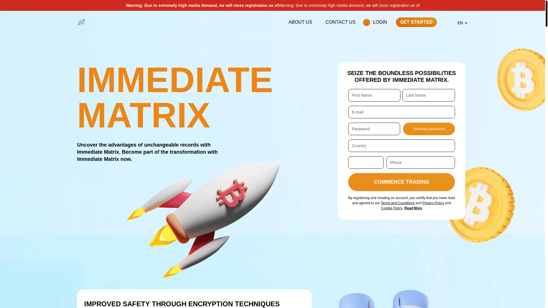 website screenshot of https://immediate-matrix-engine.com/