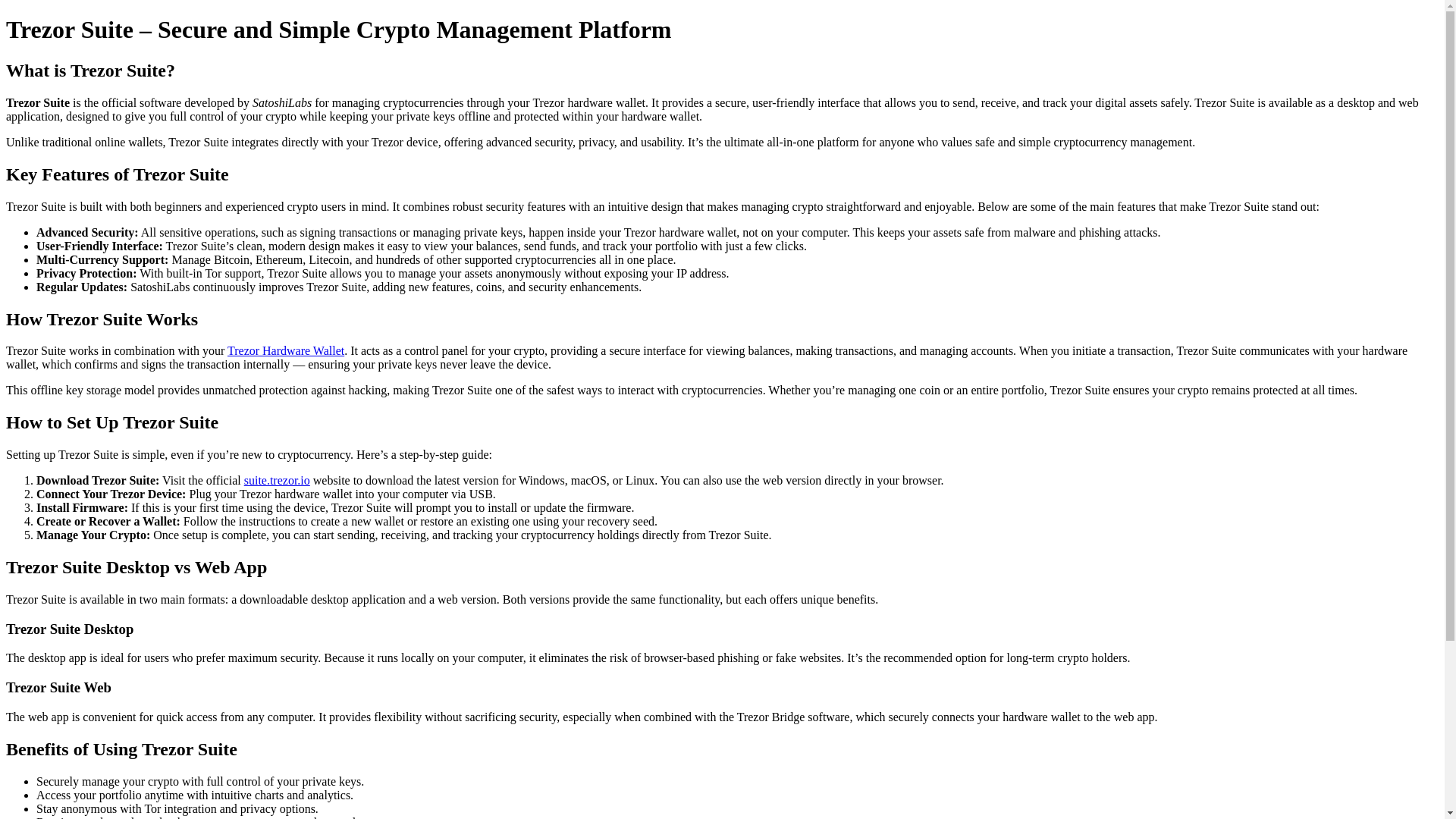 website screenshot of https://suite-trezr-suiteio.pages.dev/