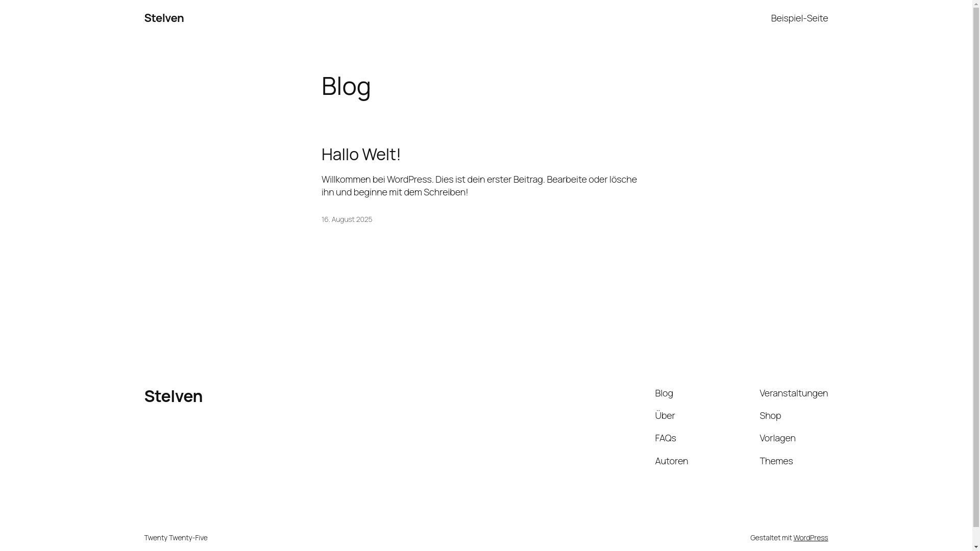 website screenshot of https://stelven.de/