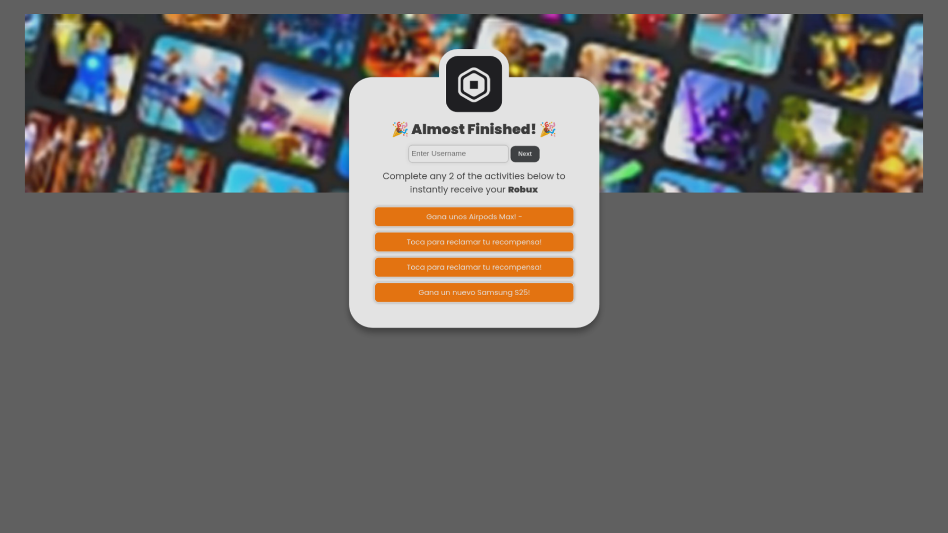 website screenshot of https://rbxevents.com/
