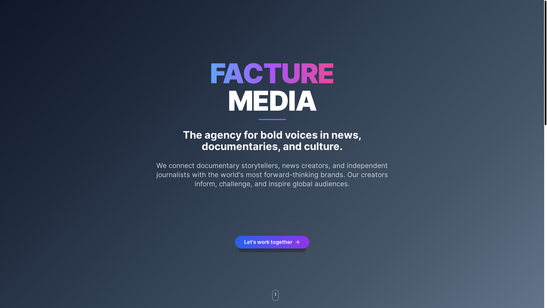 website screenshot of https://facturemedia.eu/