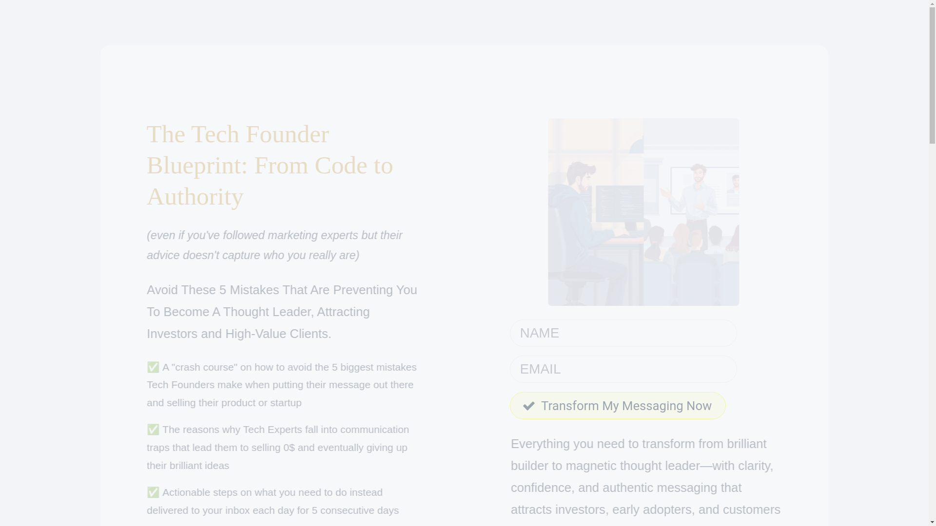 website screenshot of https://techfoundervoice.com/