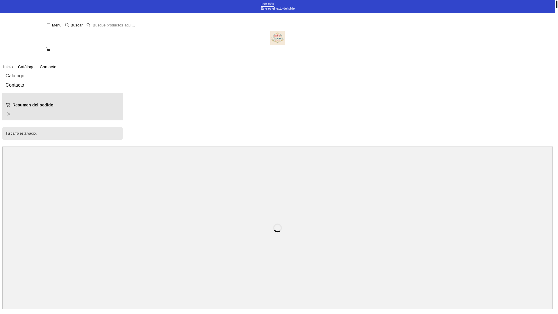 website screenshot of https://lozamania.cl/