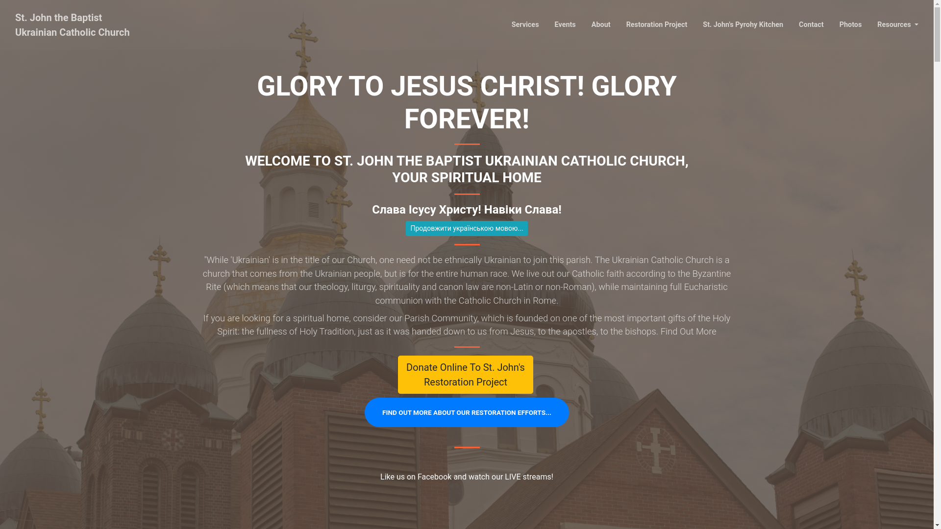 website screenshot of https://stjohnspittsburgh-com.pages.dev/