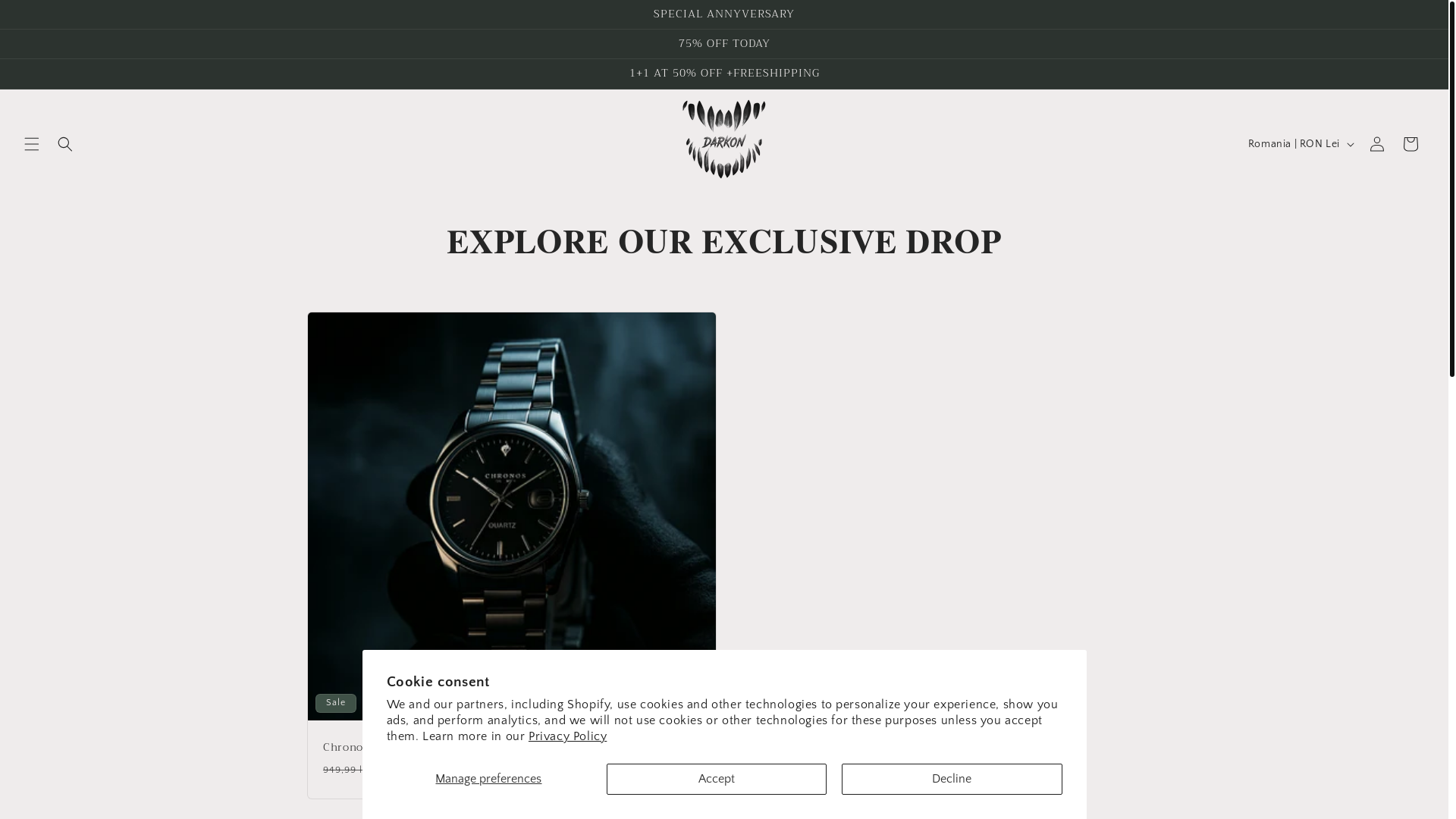 website screenshot of https://darkonwatches.com/