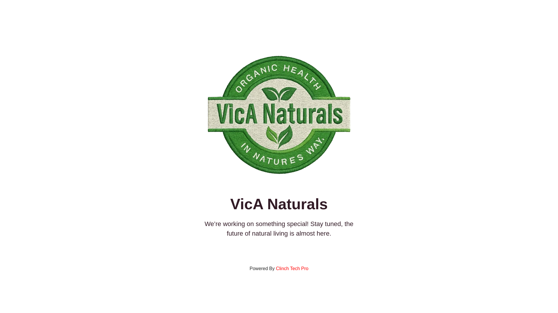 website screenshot of https://vicanaturals.com/