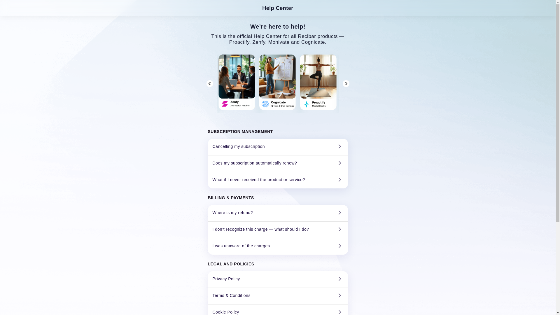 website screenshot of https://zenfycharge.me/