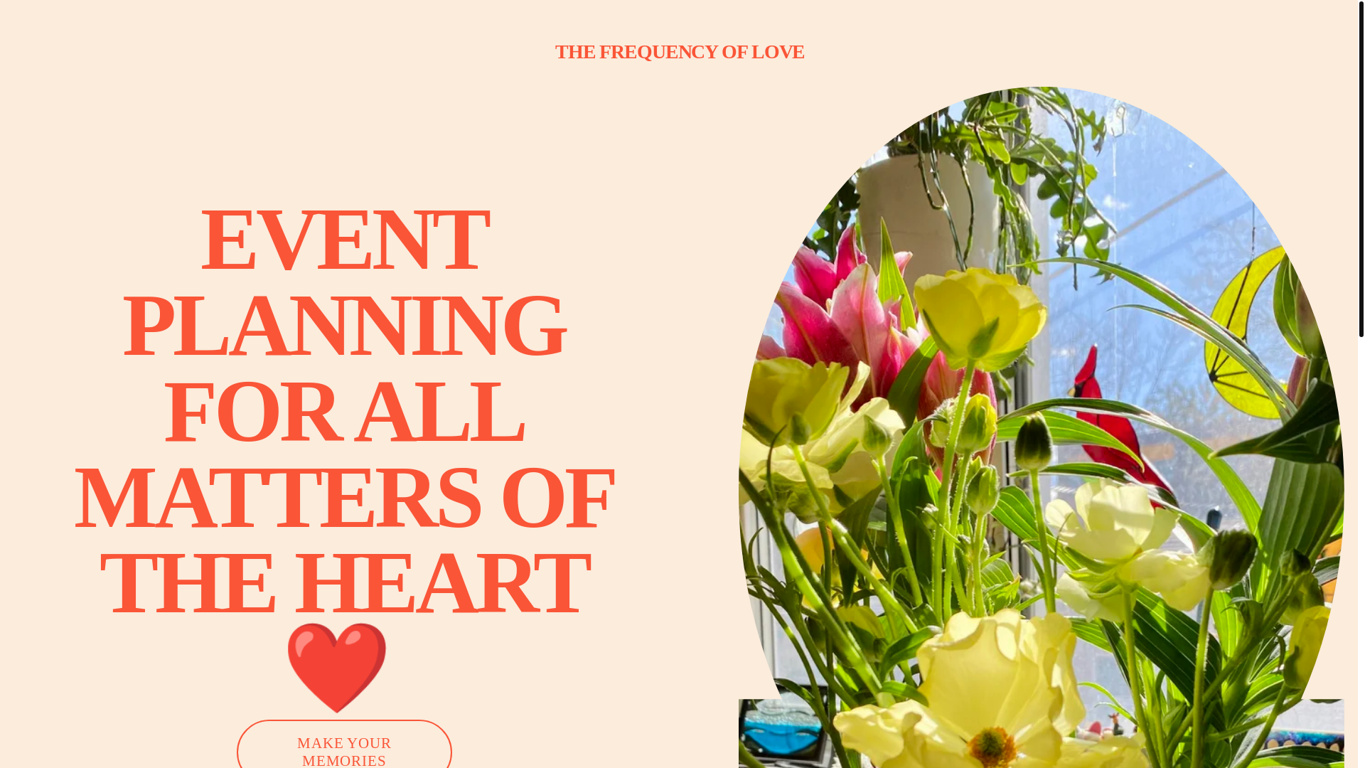 website screenshot of https://frequencyoflove.ca/