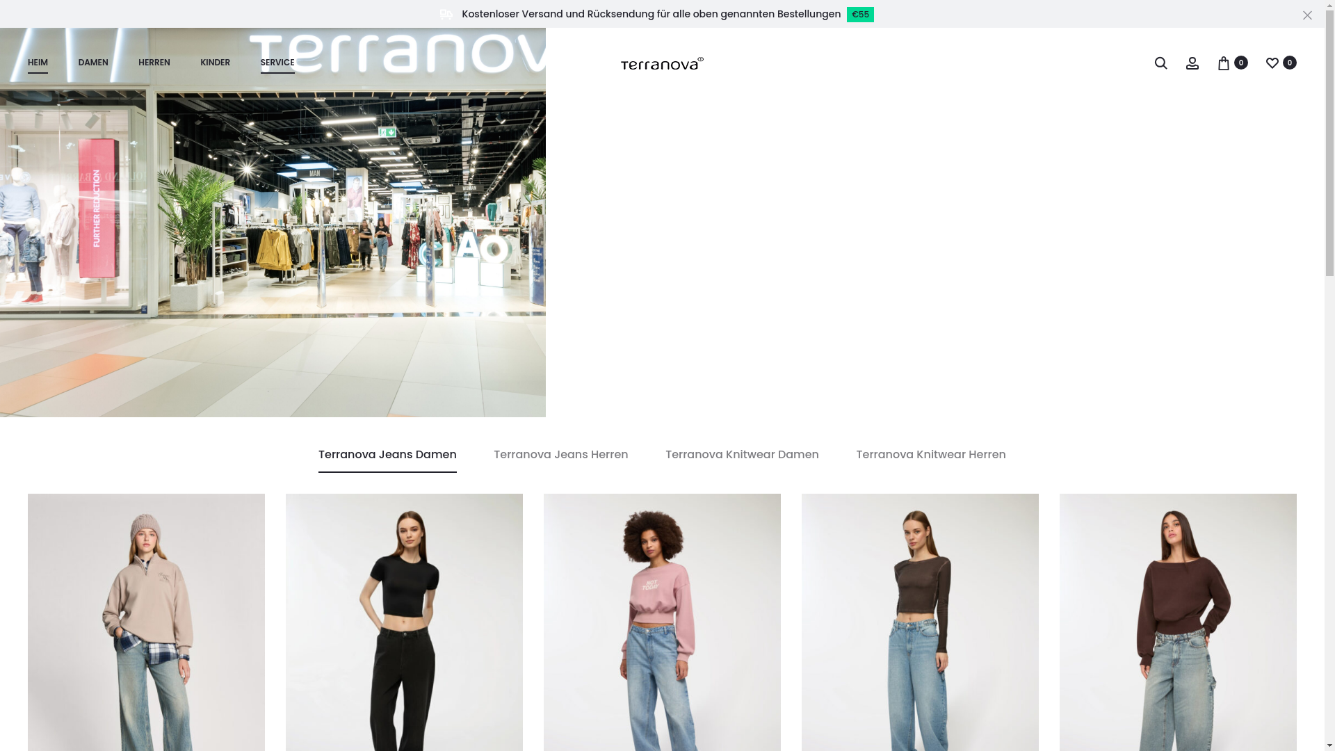website screenshot of https://www.terranova.com.de/