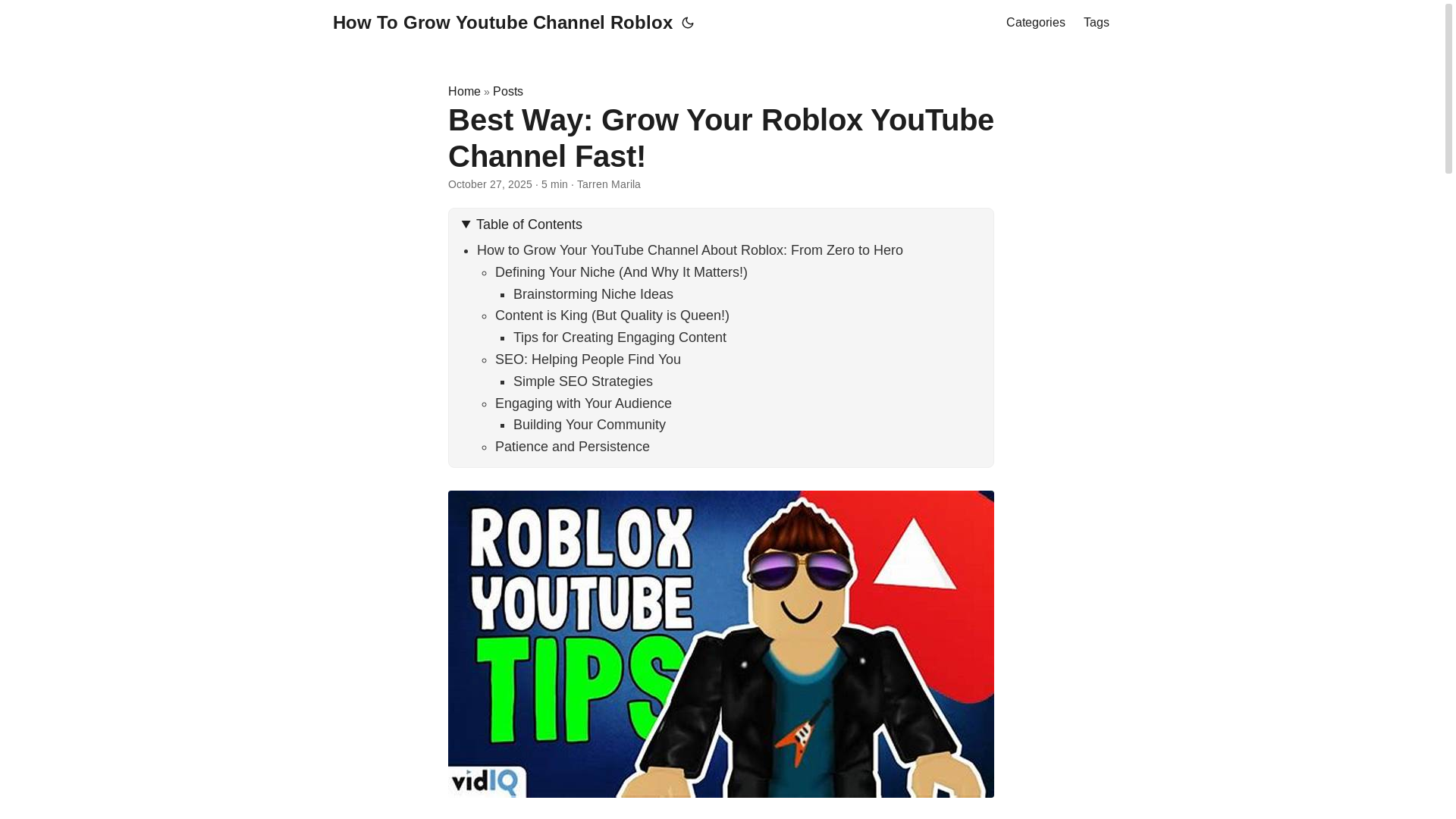 website screenshot of https://how-to-grow-youtube-channel-roblox.pages.dev/
