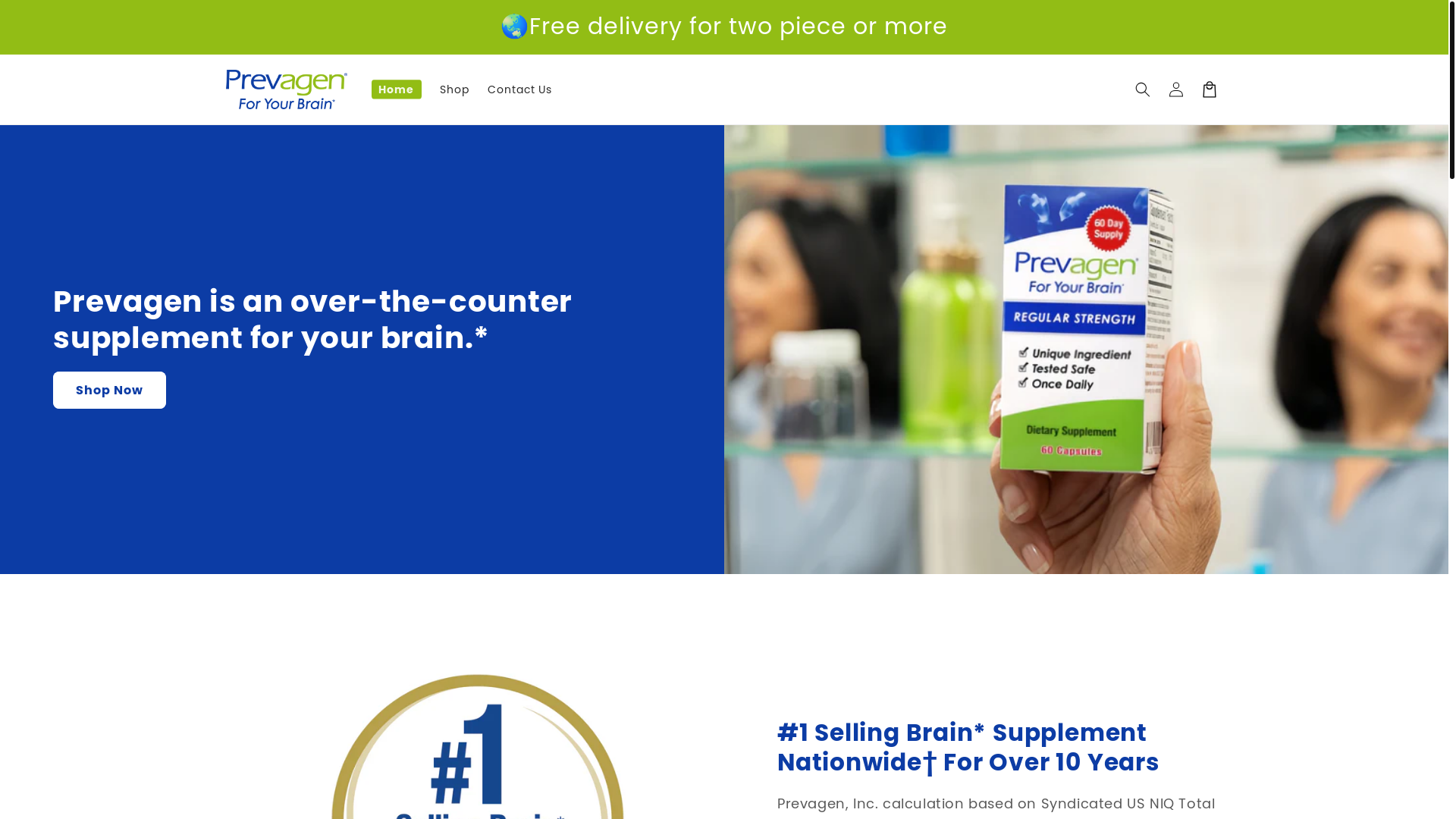 website screenshot of https://happyprevagen.com/