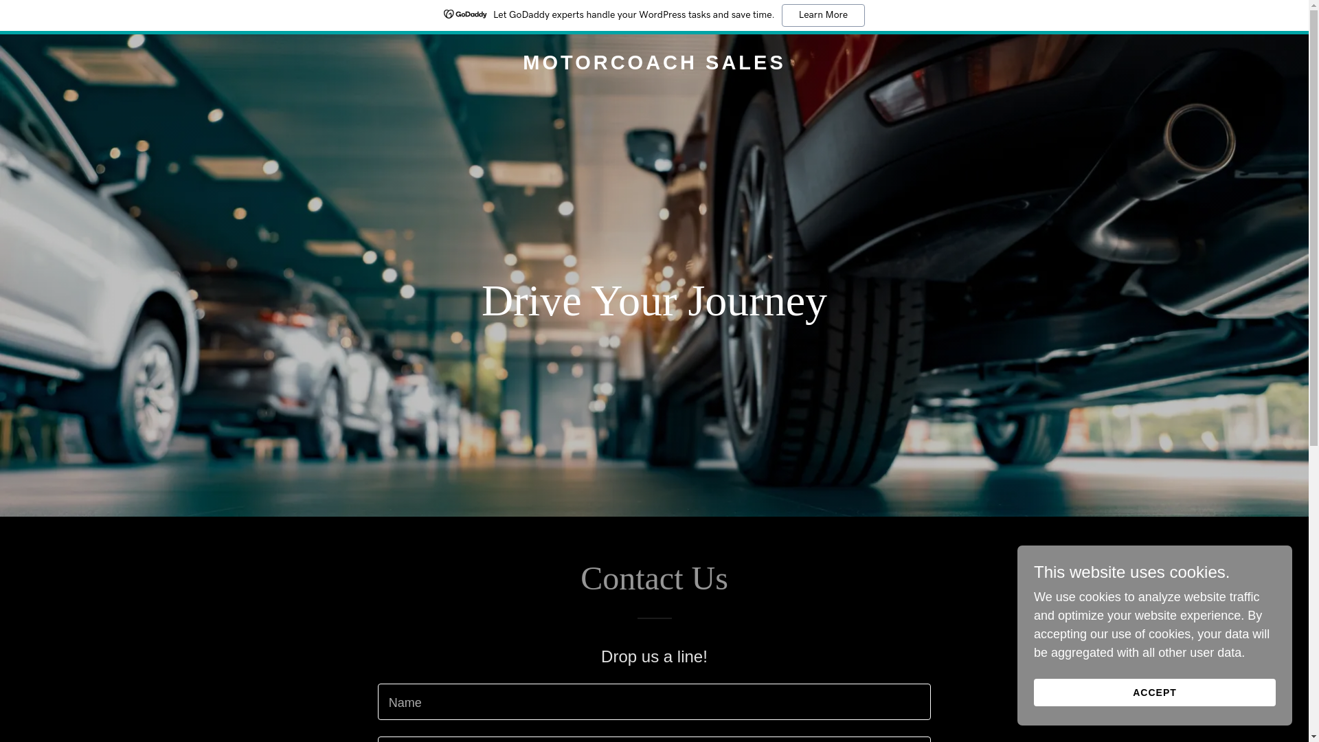 website screenshot of https://motorcoach-sales.com/