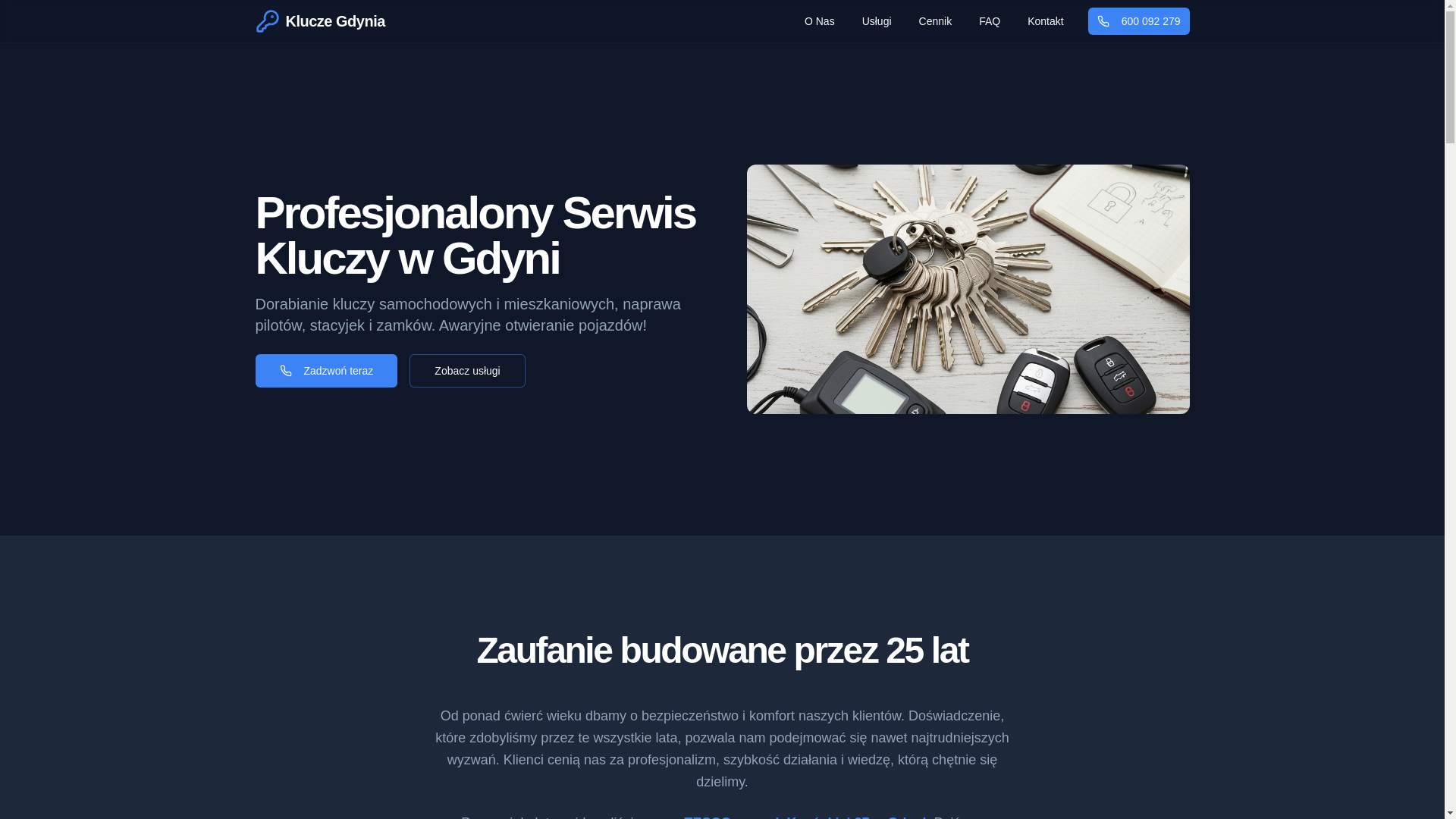 website screenshot of https://kluczegdynia.pages.dev/