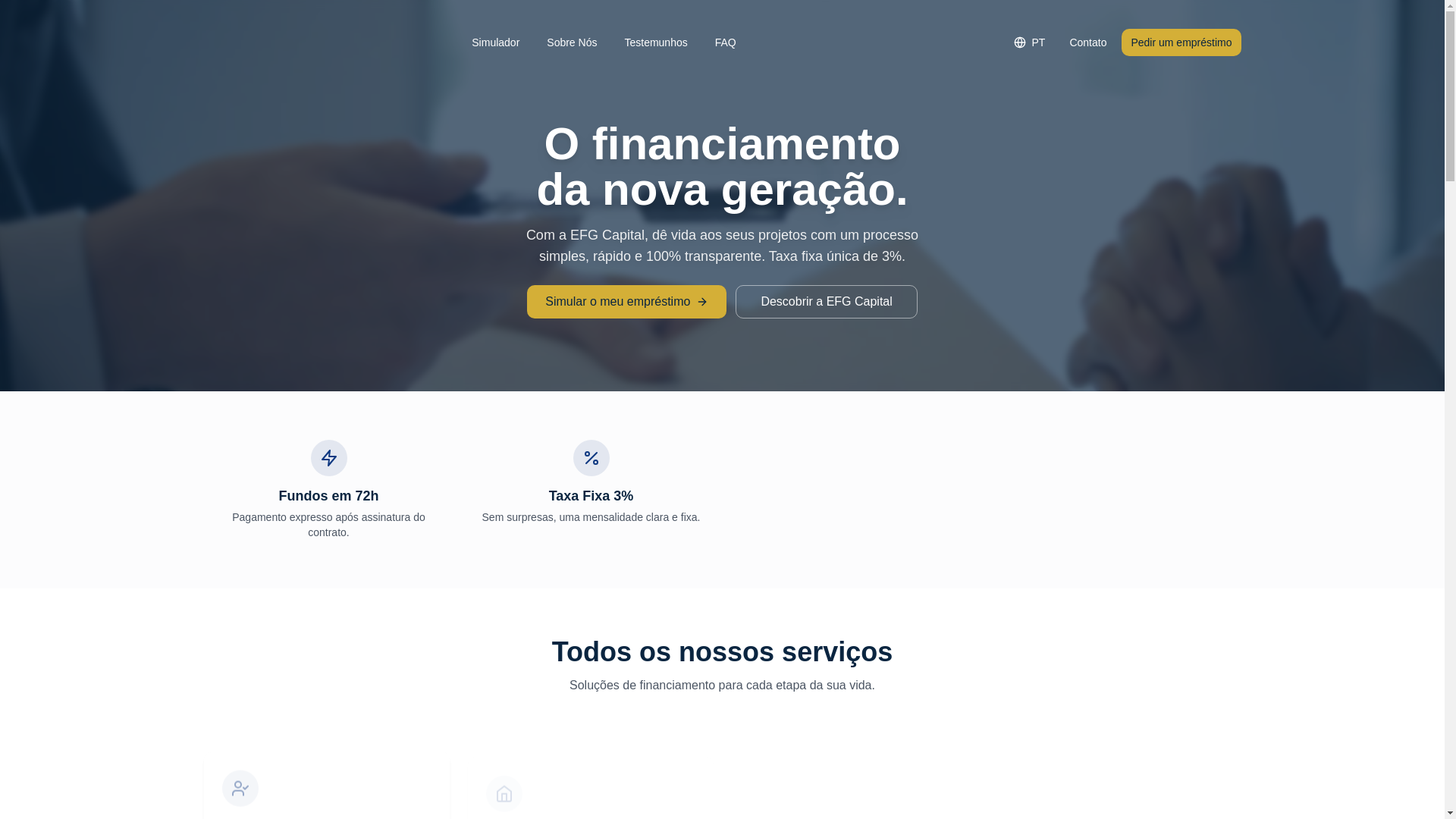 website screenshot of https://efg-capital.pt/