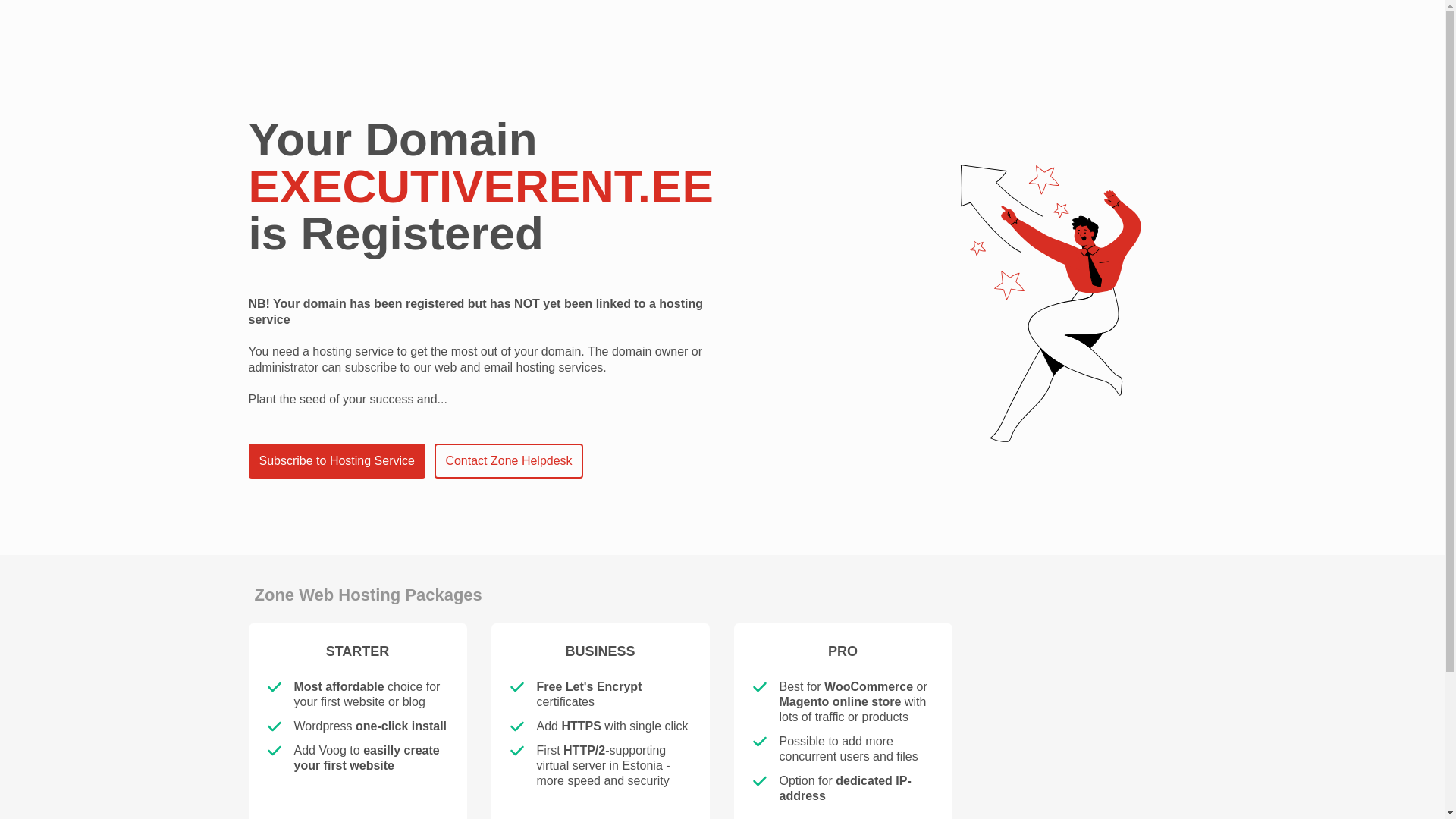 website screenshot of https://executiverent.ee/