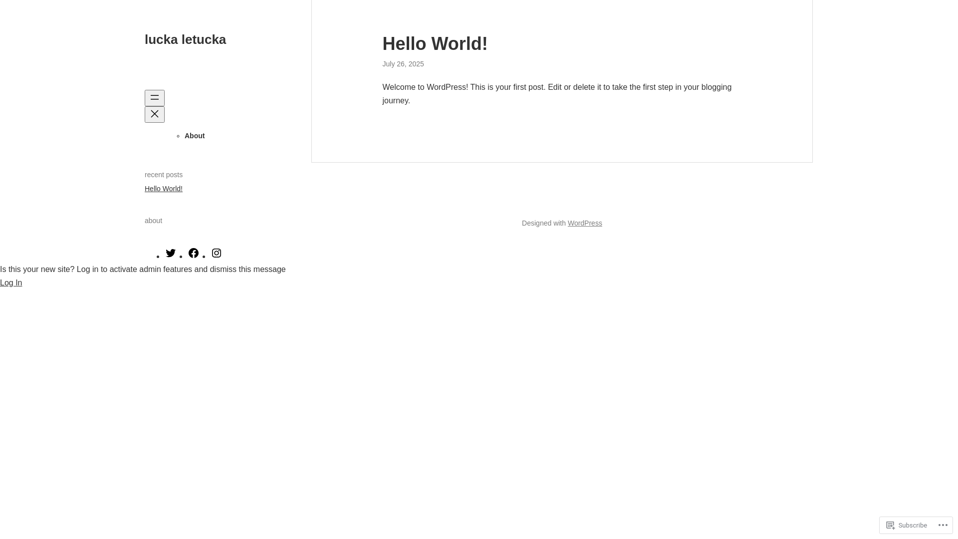 website screenshot of https://luckaletucka.com/