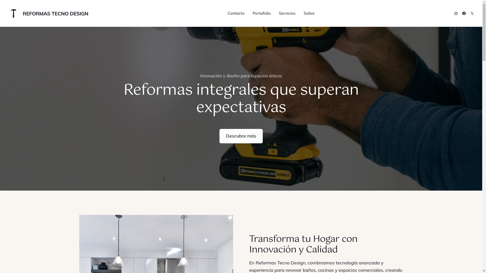 website screenshot of https://reformastecnodesign.com/