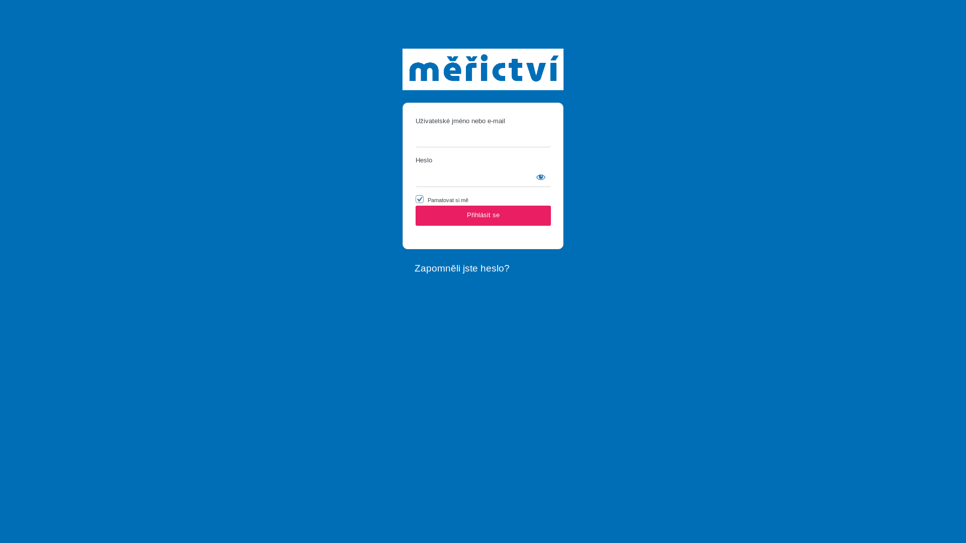 website screenshot of https://merictvi.cz/