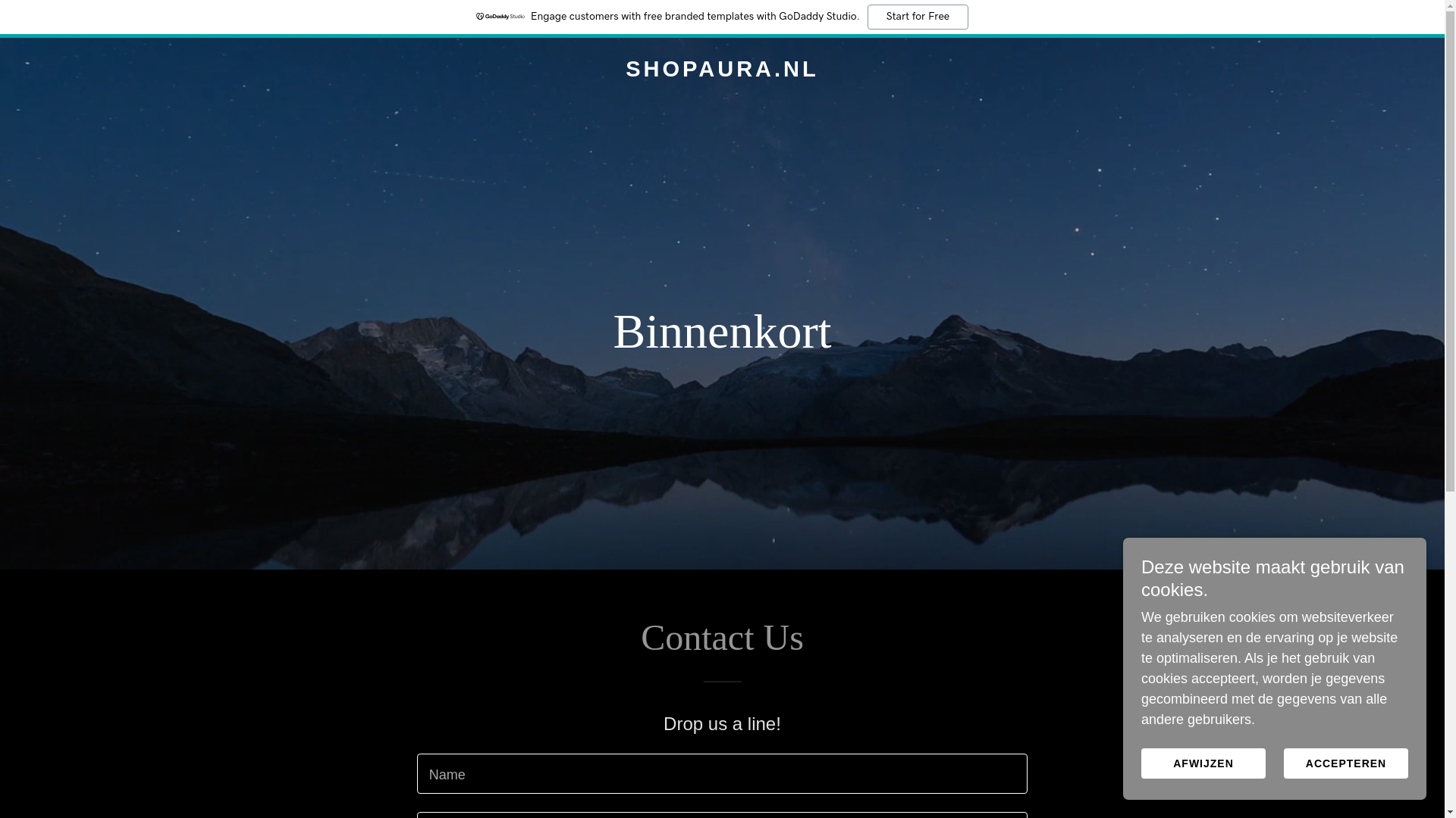 website screenshot of https://shopaura.nl/