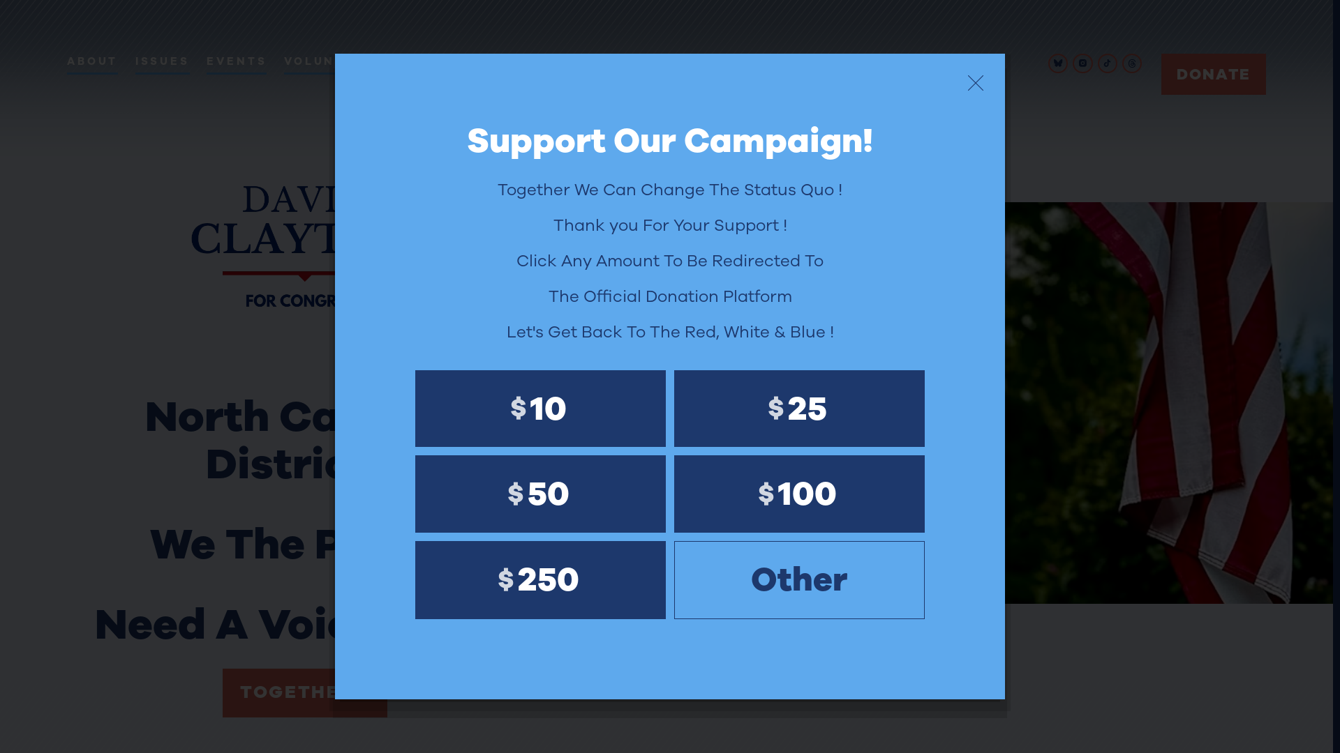 website screenshot of https://clayton4nc.com/