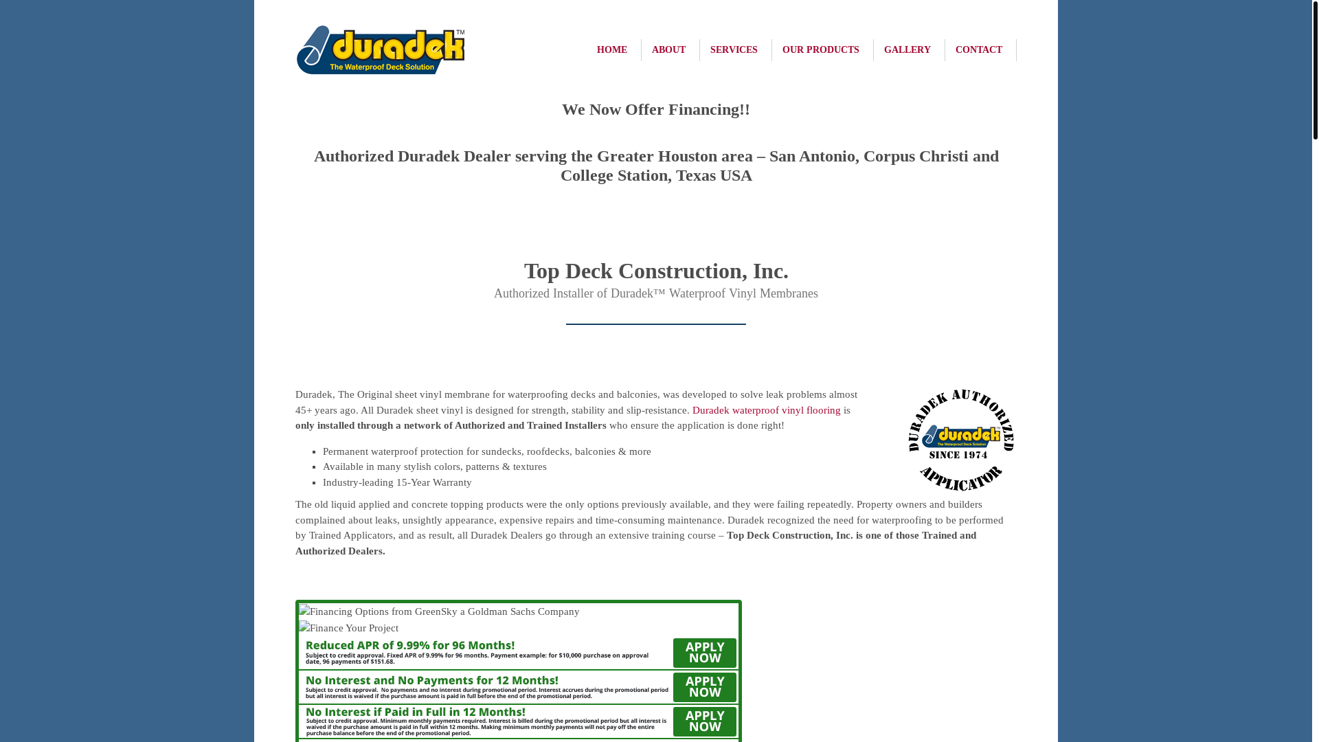 website screenshot of https://topdecktexas.com/