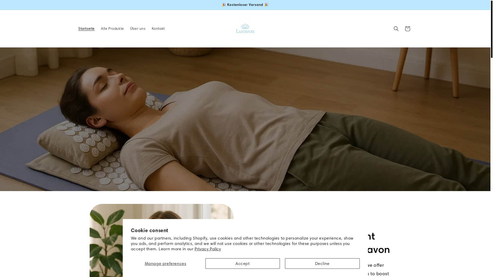 website screenshot of https://luravon.de/