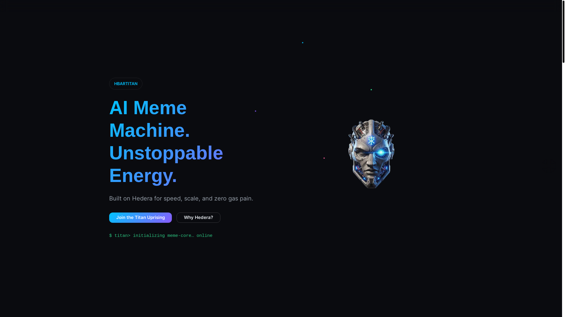 website screenshot of https://hbartitan.xyz/