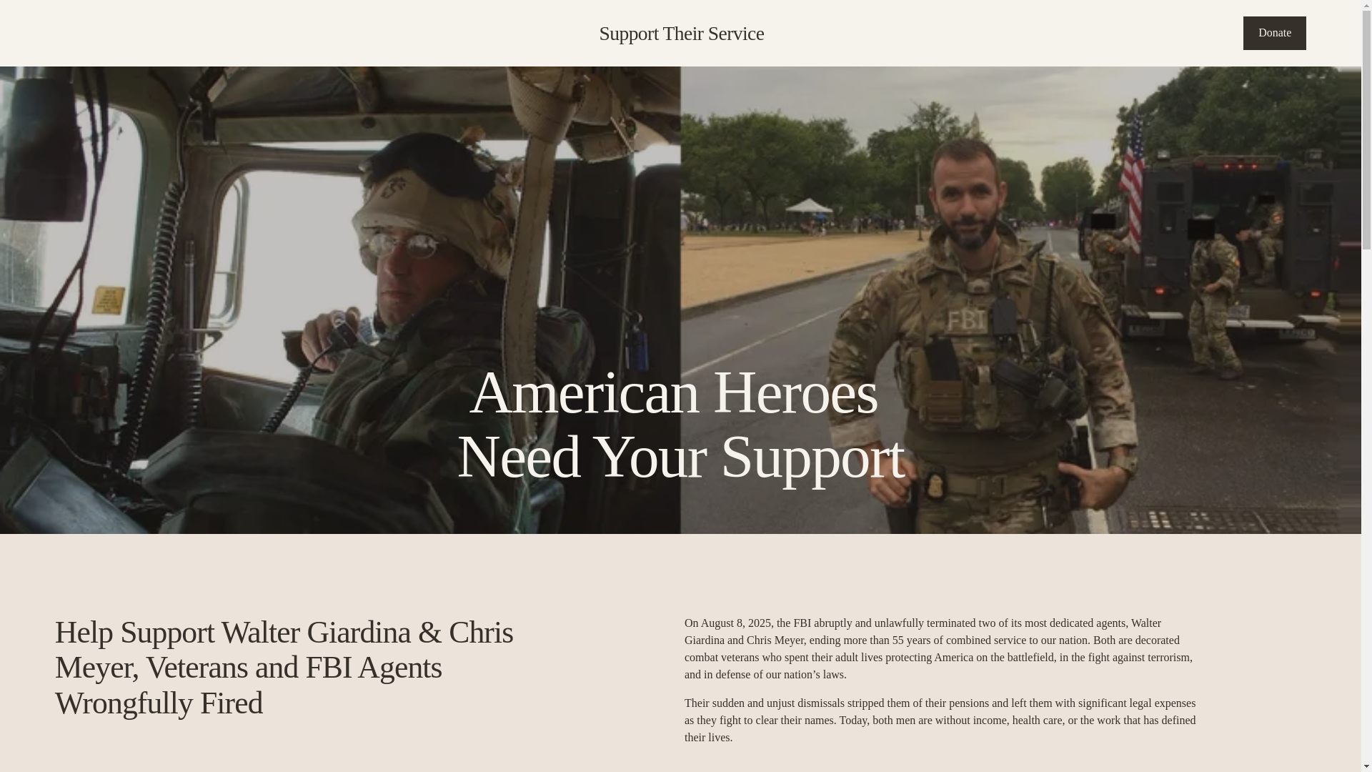 website screenshot of https://supporttheirservice.com/