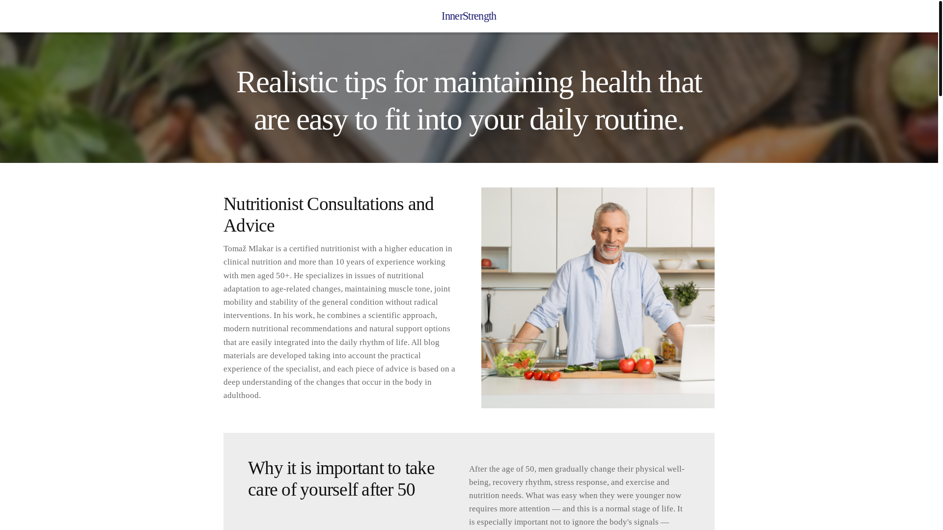 website screenshot of https://innerstrengthk.info/