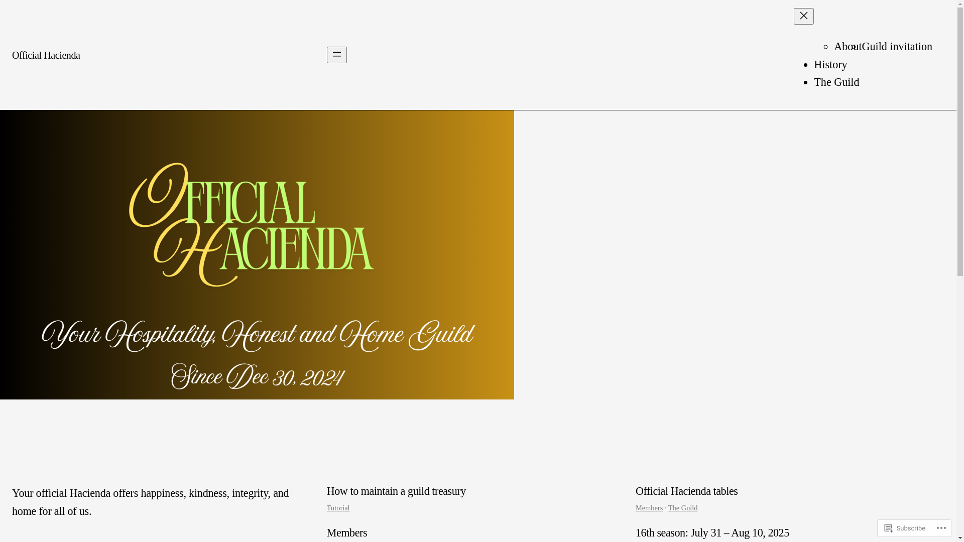 website screenshot of https://officialhacienda.com/
