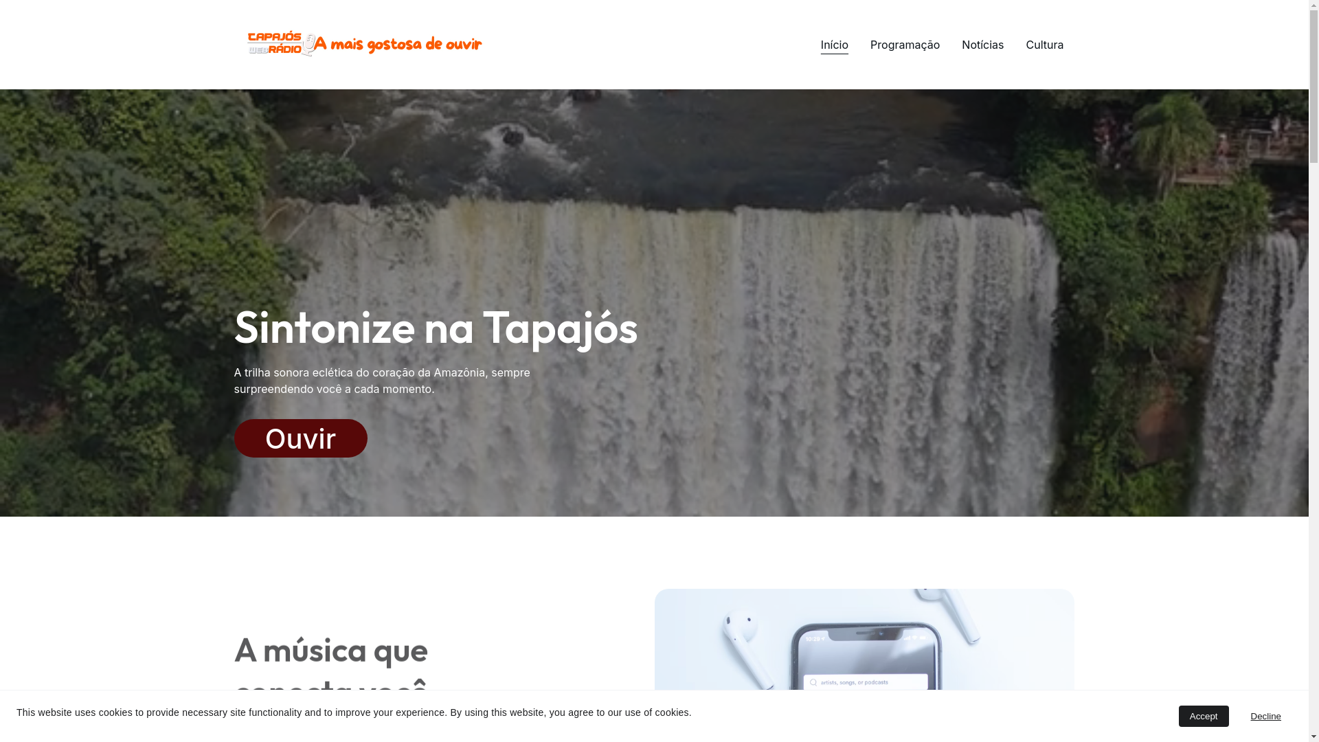 website screenshot of https://xn--tapajswebrdio-deb8x.com.br/