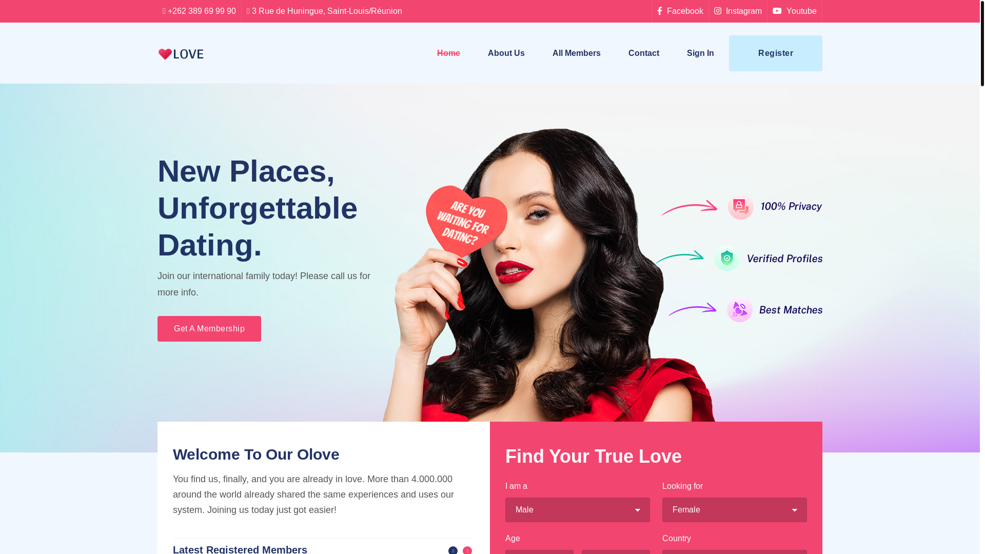 website screenshot of https://getolove.shop/