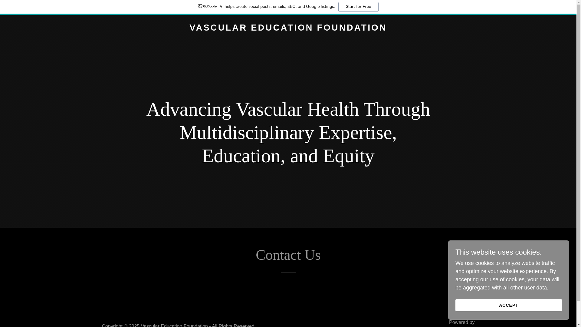 website screenshot of https://vasculareducationfoundation.com/