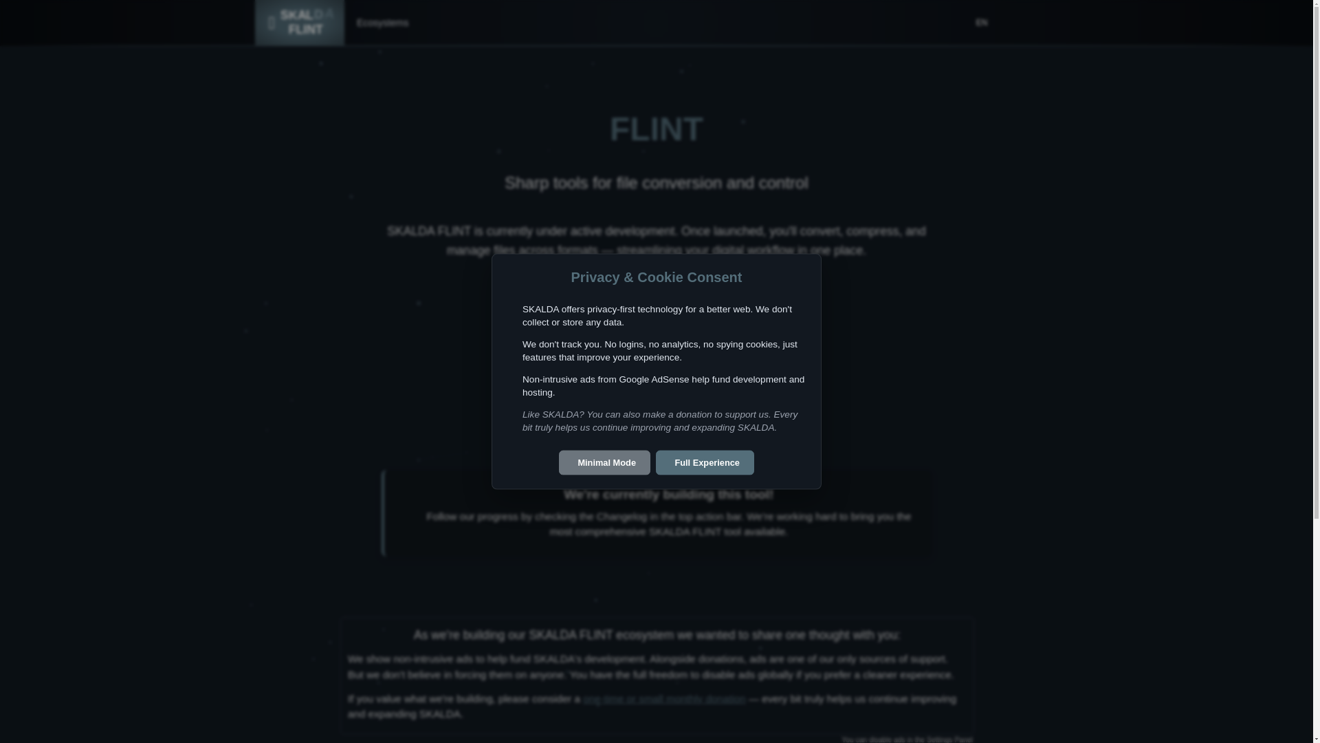 website screenshot of https://skalda-flint.pages.dev/