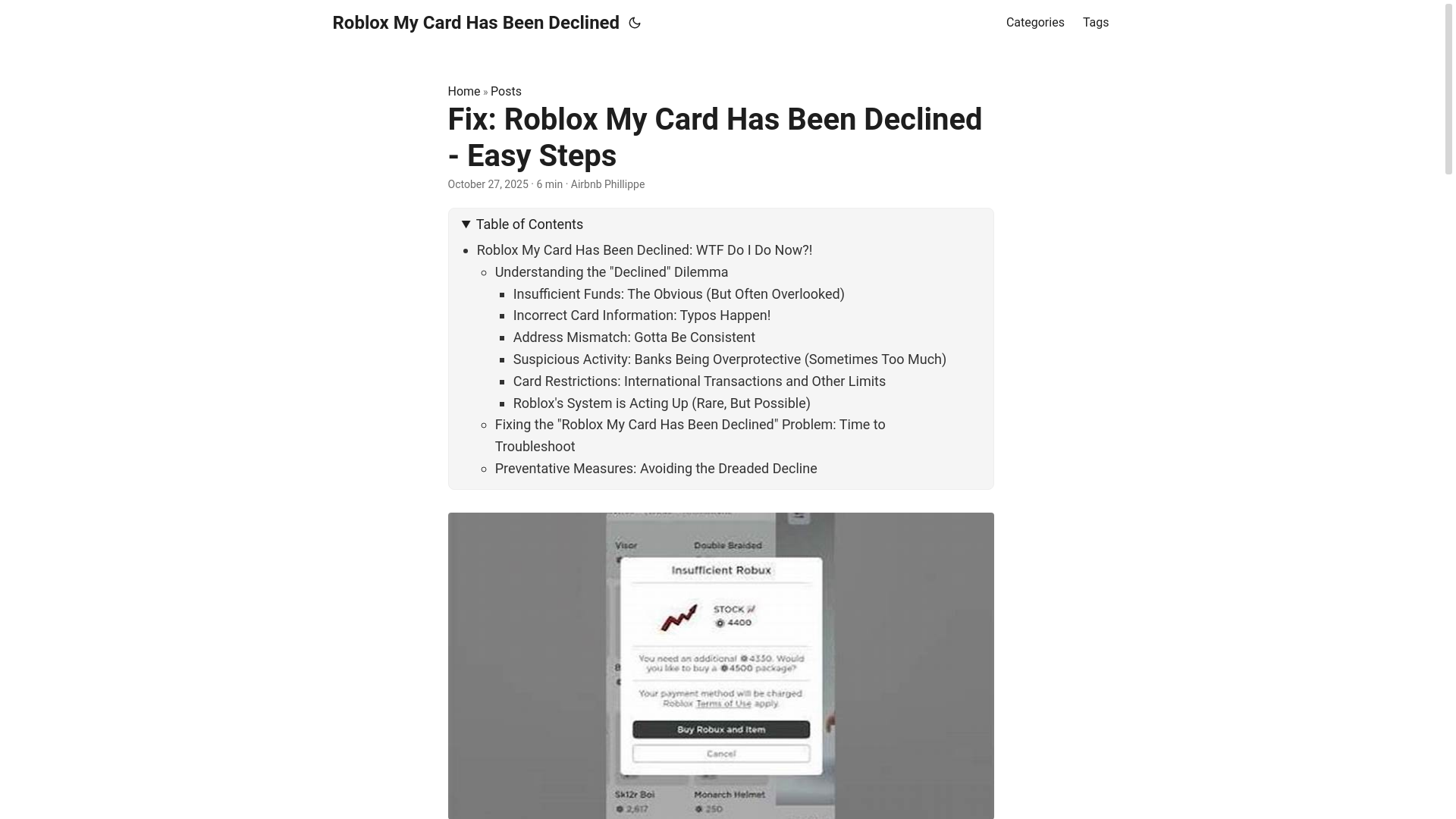 website screenshot of https://roblox-my-card-has-been-declined.pages.dev/