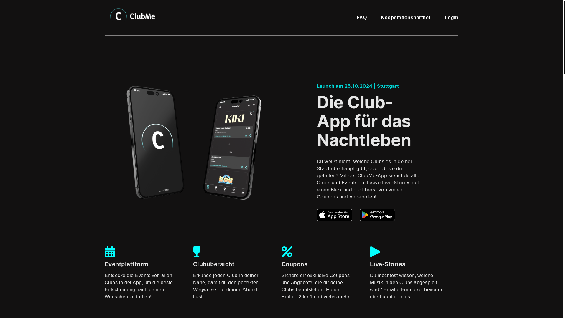 website screenshot of https://club-me-web-interface.pages.dev/