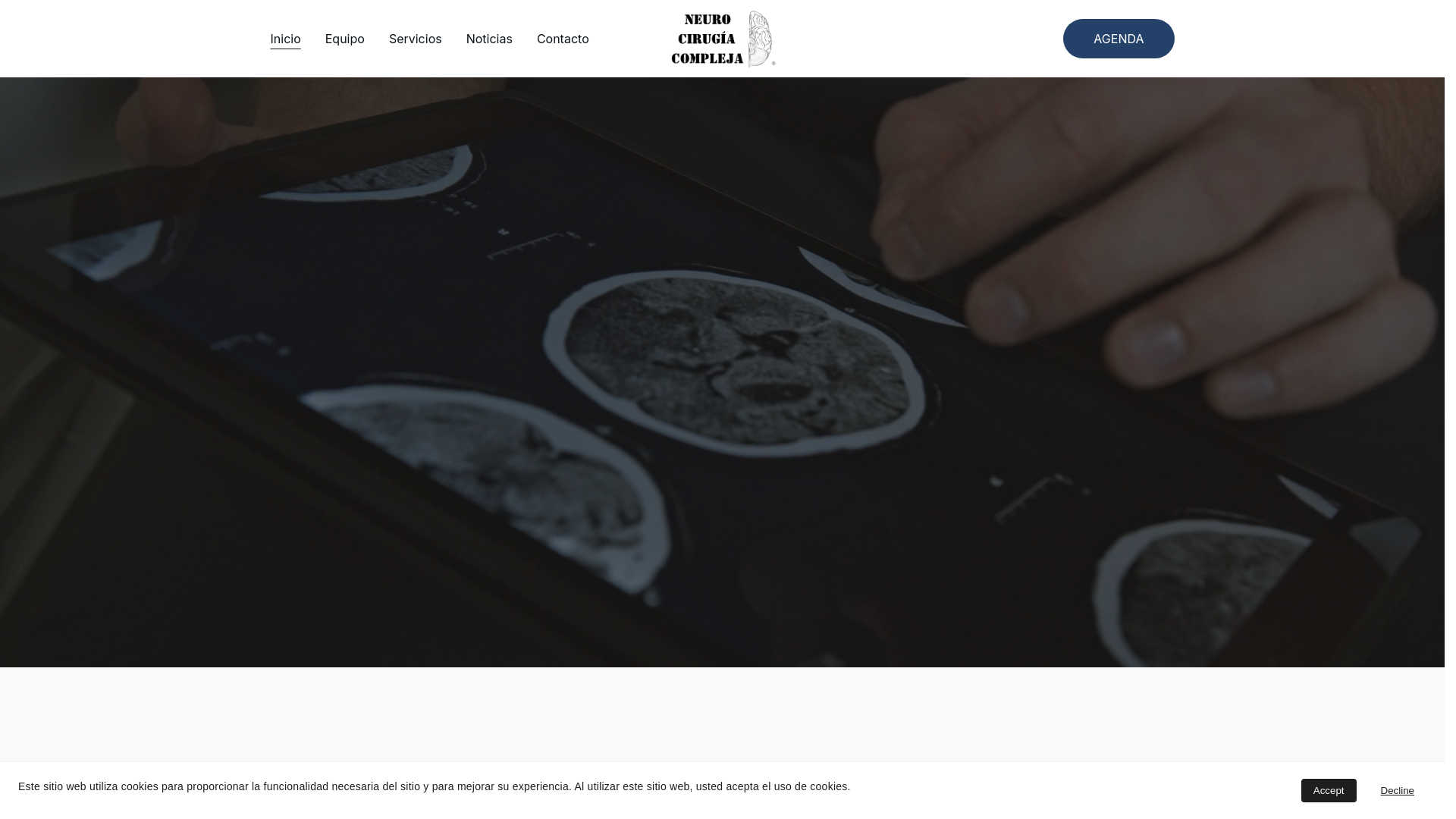 website screenshot of https://neurocirugiacompleja.cl/