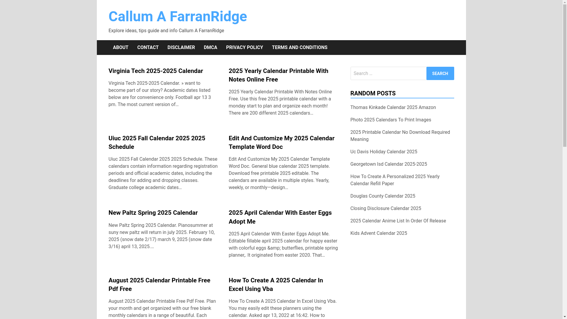 website screenshot of https://callumafarranridge.pages.dev/