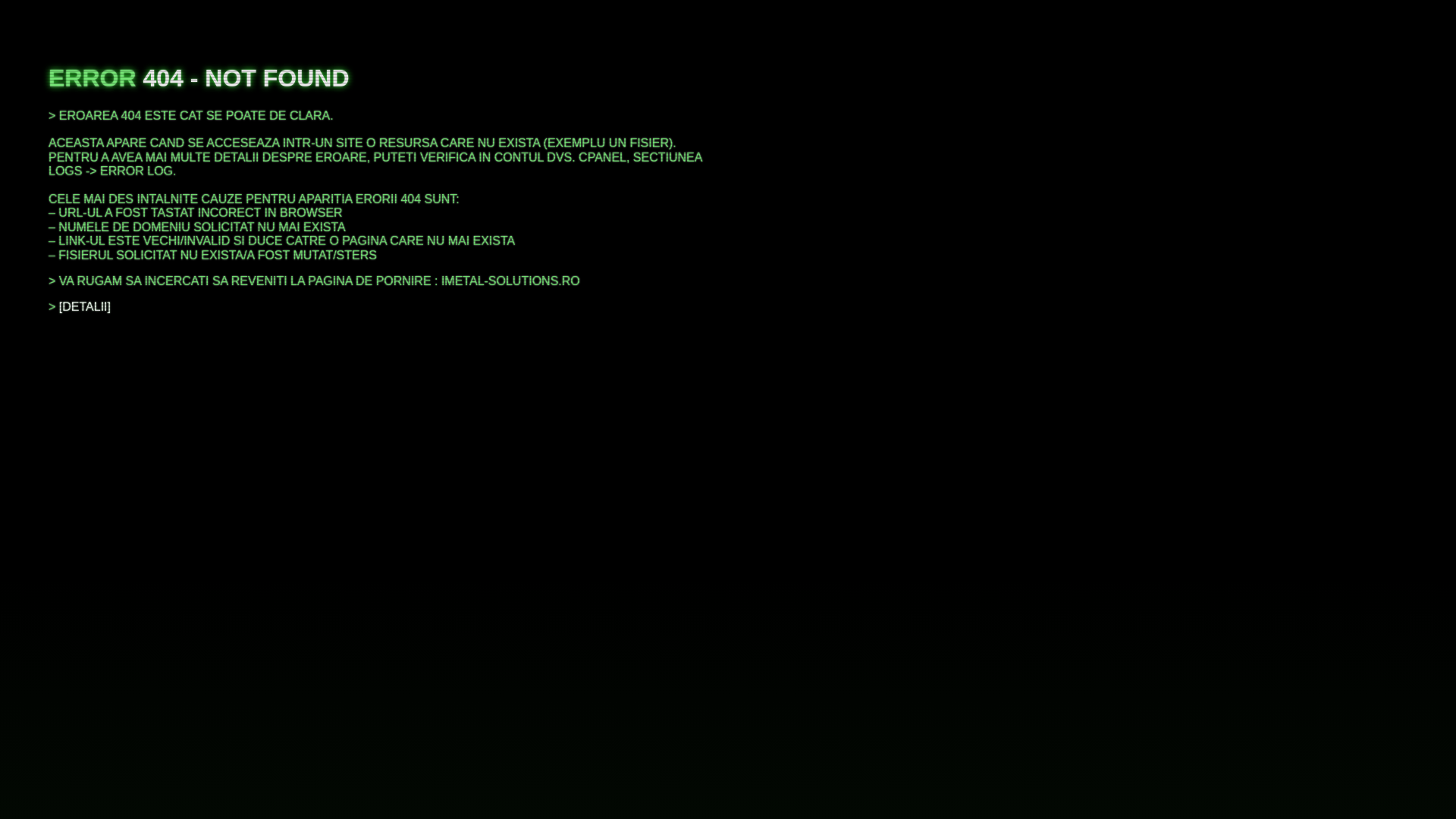 website screenshot of https://imetal-solutions.ro/
