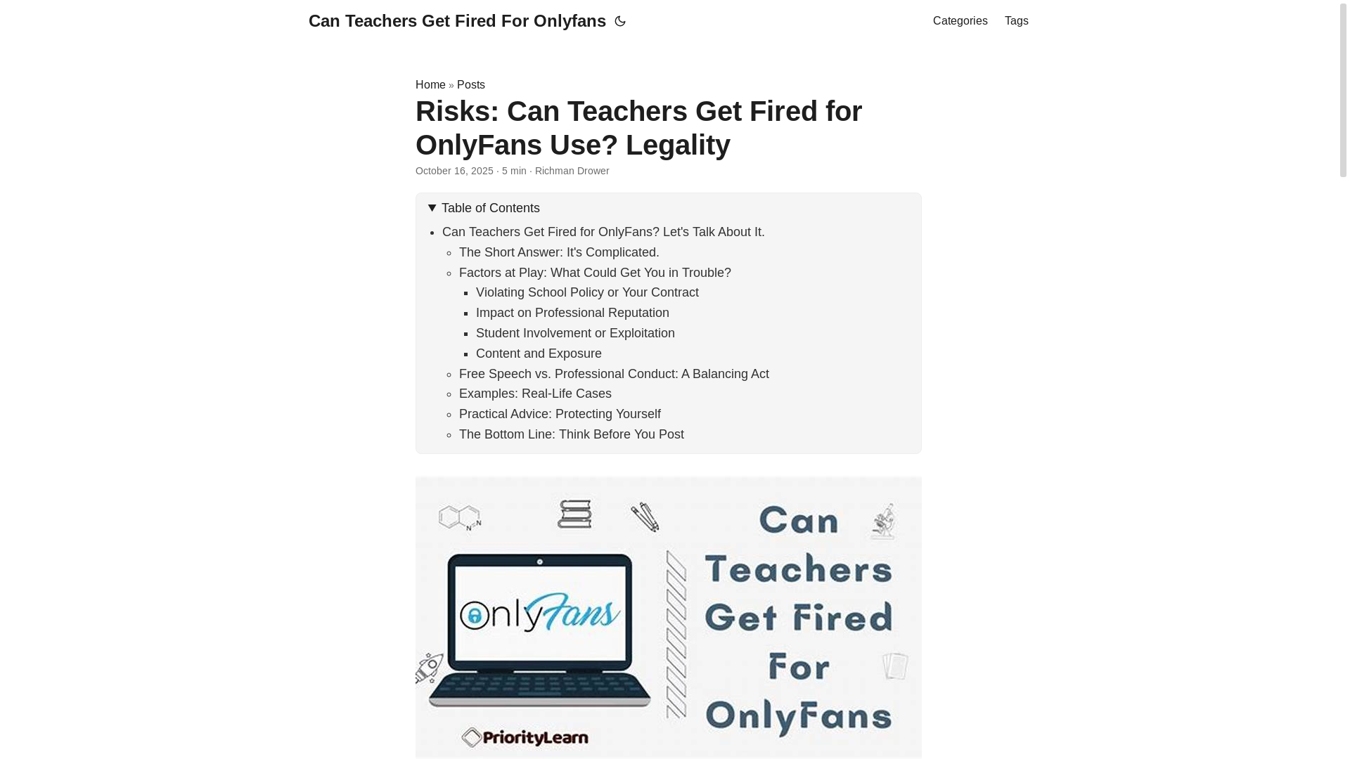 website screenshot of https://can-teachers-get-fired-for-onlyfans.pages.dev/