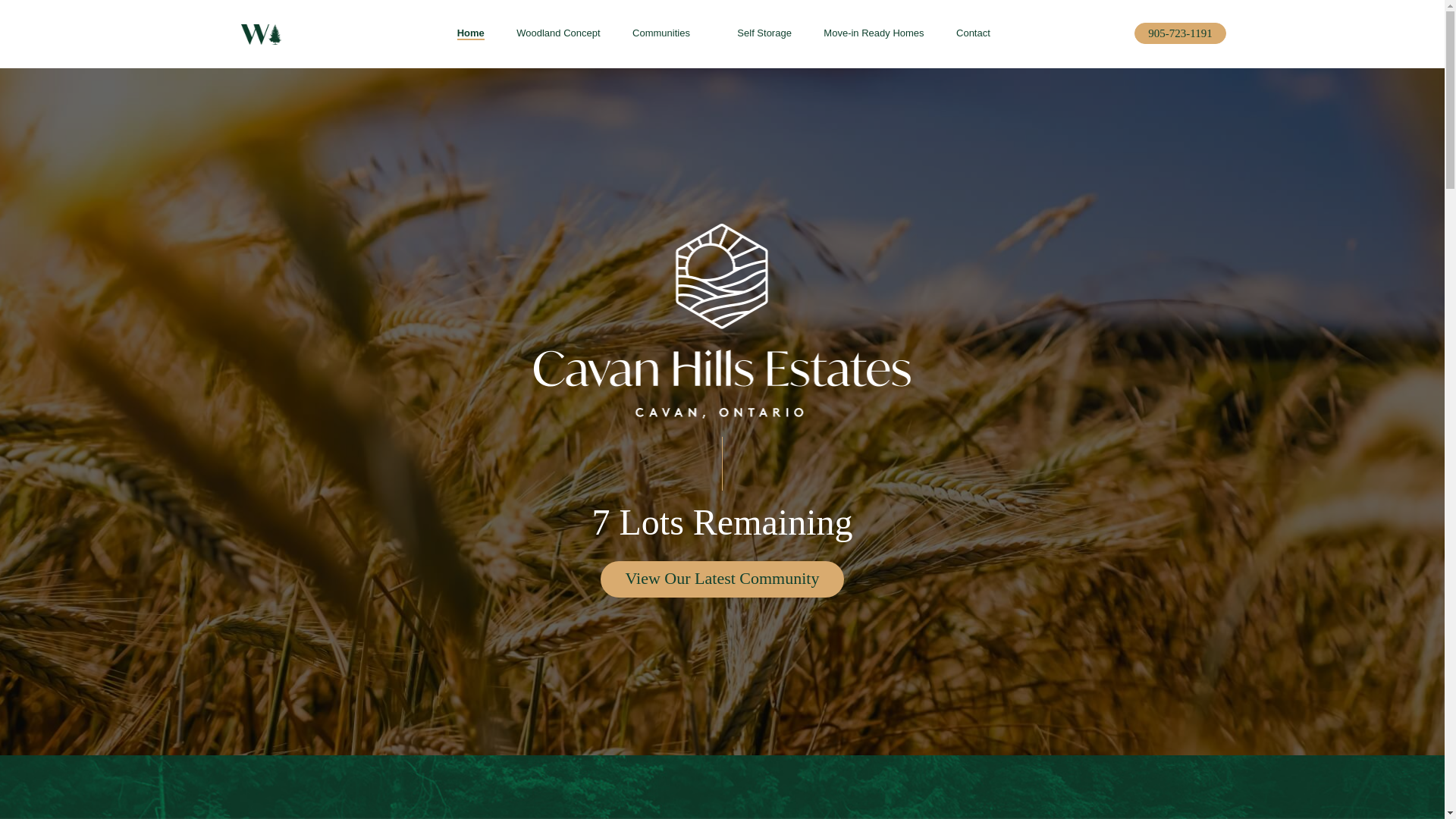 website screenshot of https://woodland-homes-static.pages.dev/
