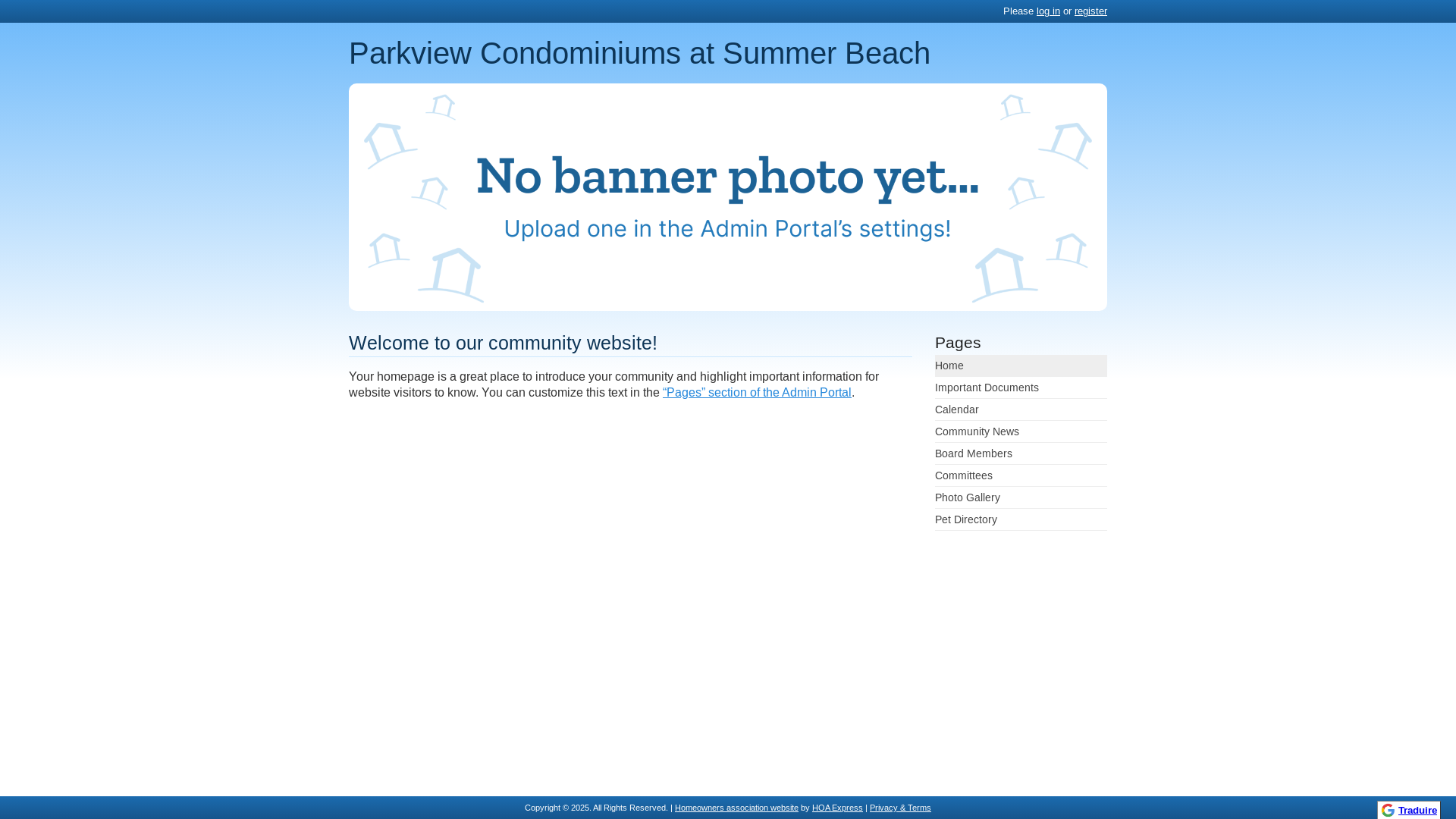 website screenshot of https://parkview-at-summerbeach.com/