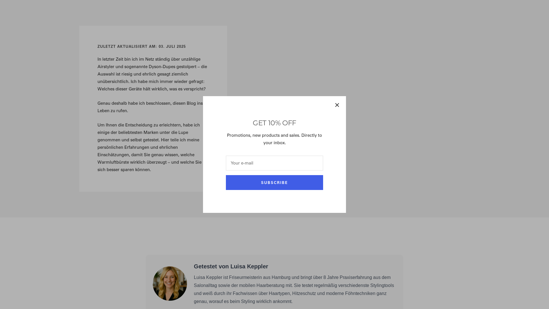 website screenshot of https://beauty-verbraucher24.de/