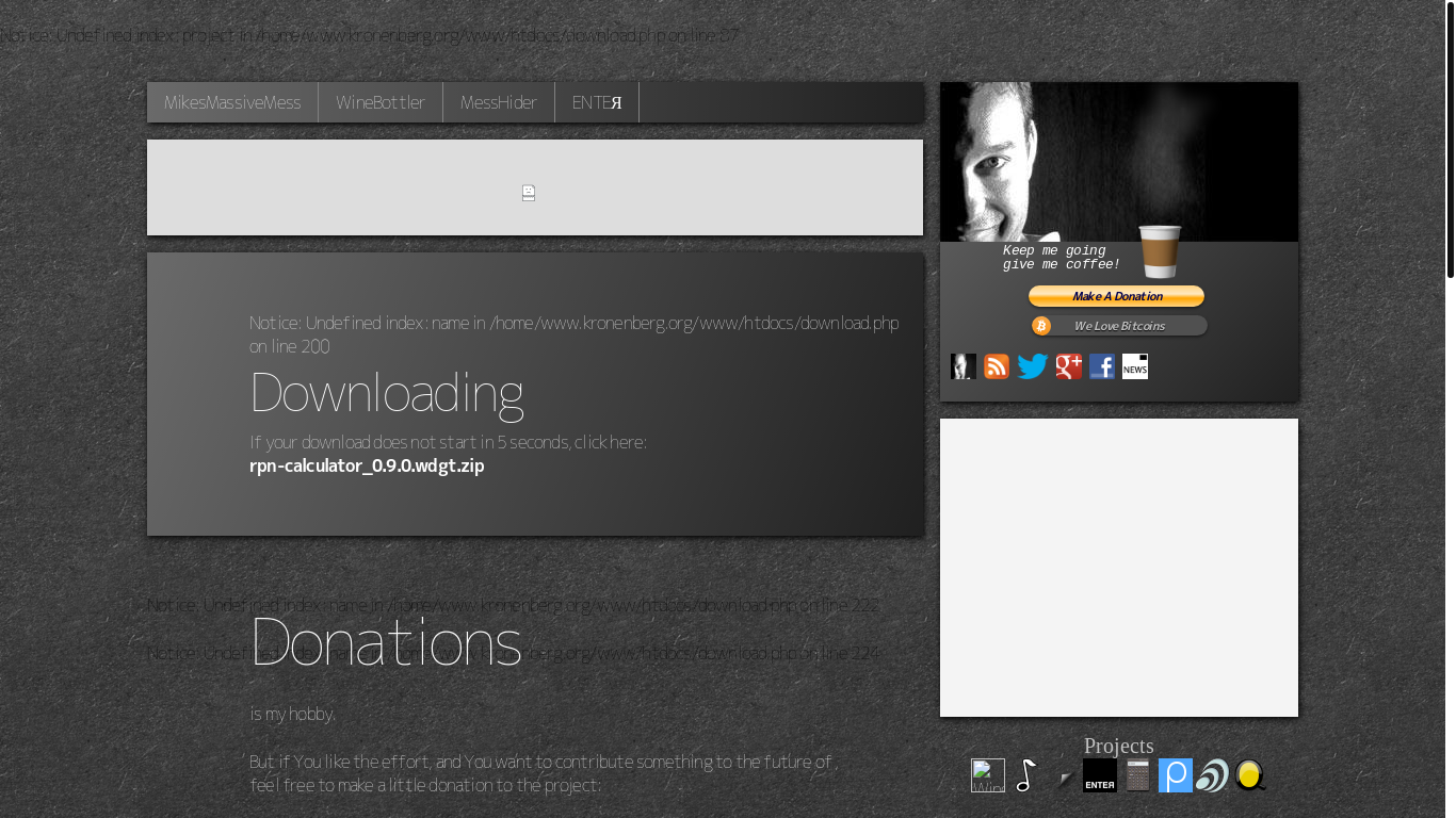 website screenshot of https://www.kronenberg.org/download.php?download=https%3A%2F%2Fwww.profitableratecpm.com%2Fpfvrpx1e%3Fkey%3D0b98bb1933c7e6f64f6bdf3ce1029d2e&filename=rpn-calculator_0.9.0.wdgt.zip&project=RPN-Calculator