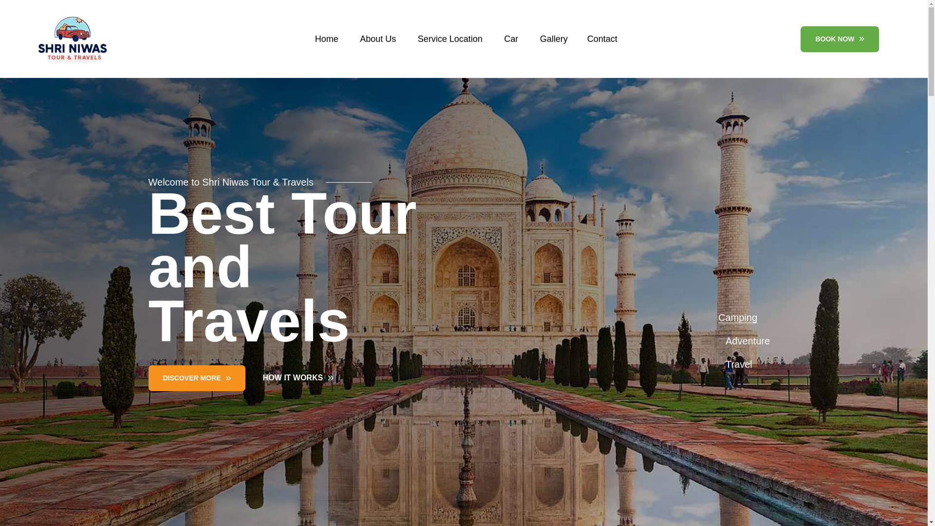 website screenshot of https://shriniwastourandtravels.com/